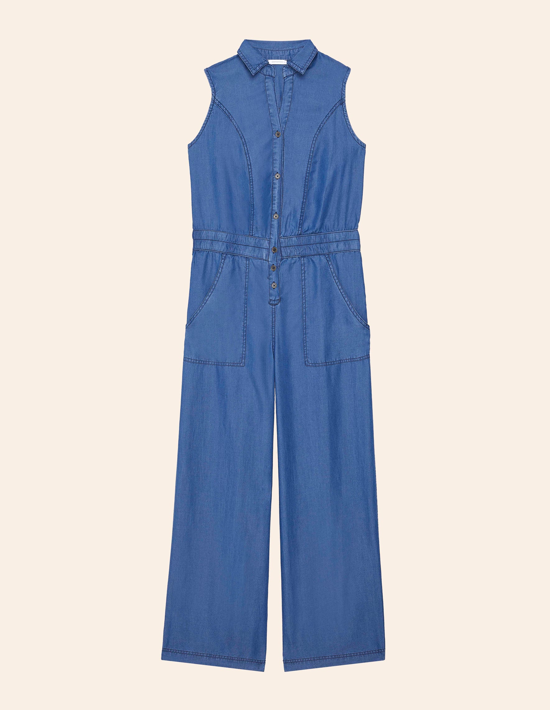 Yamamay_Denim Sleeveless Jumpsuit with Elastic Waist_APID181001_038_05