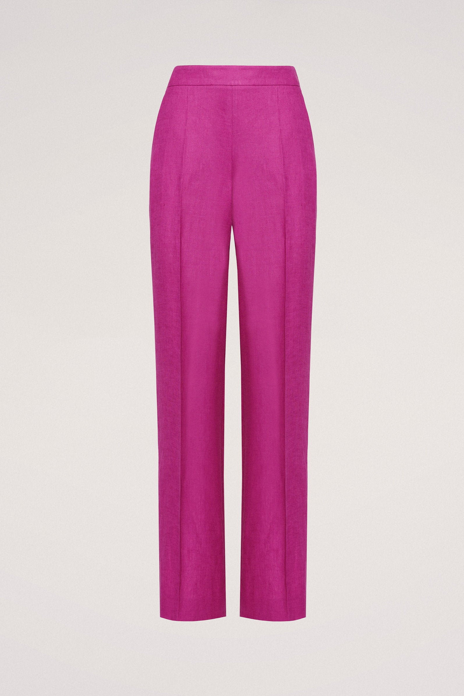 High Waist Slim Fit Linen Dress Trousers_Ariel_1844_04