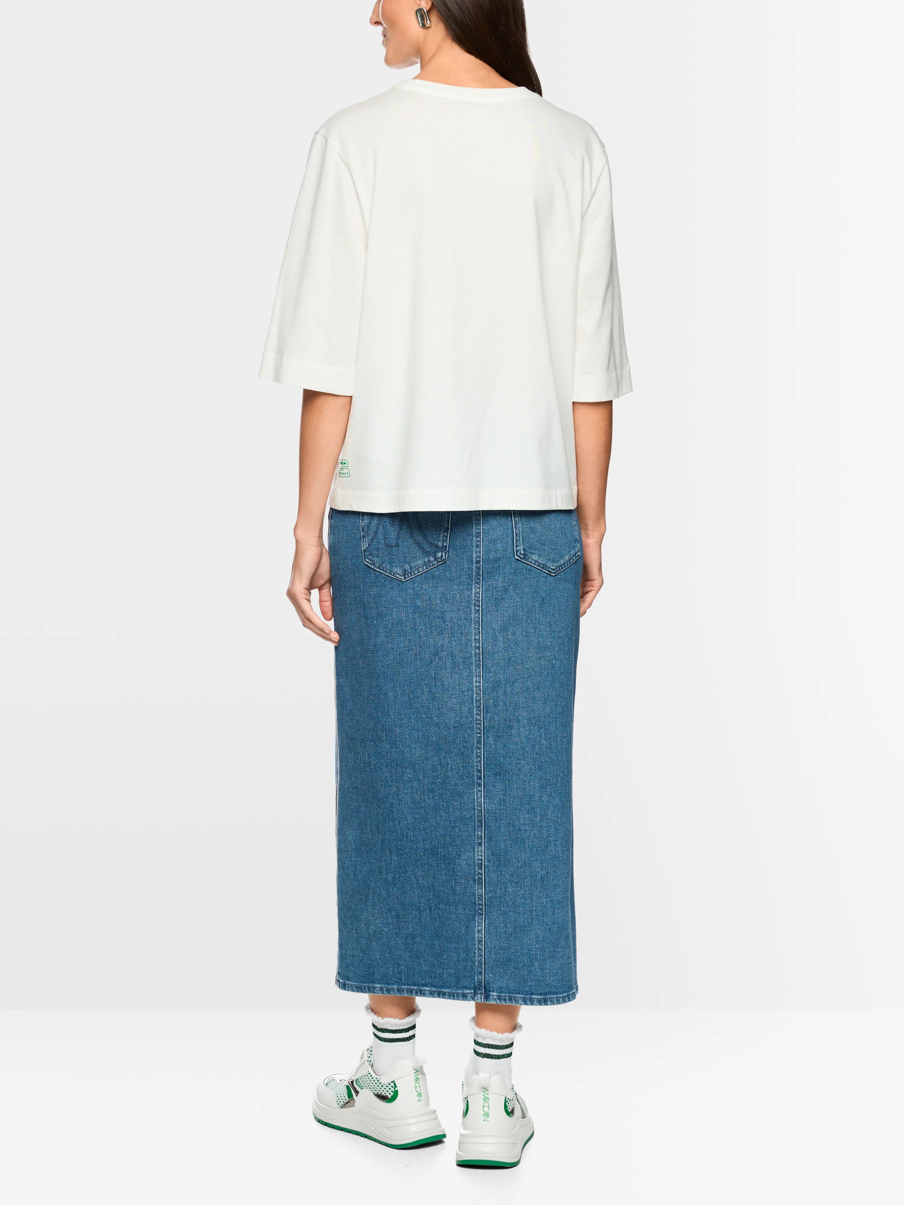 Marccain Off-White Women ÔRethink TogetherÕ Matcha Print Shirt SKU: AS 48.25 J37_110 Image 02