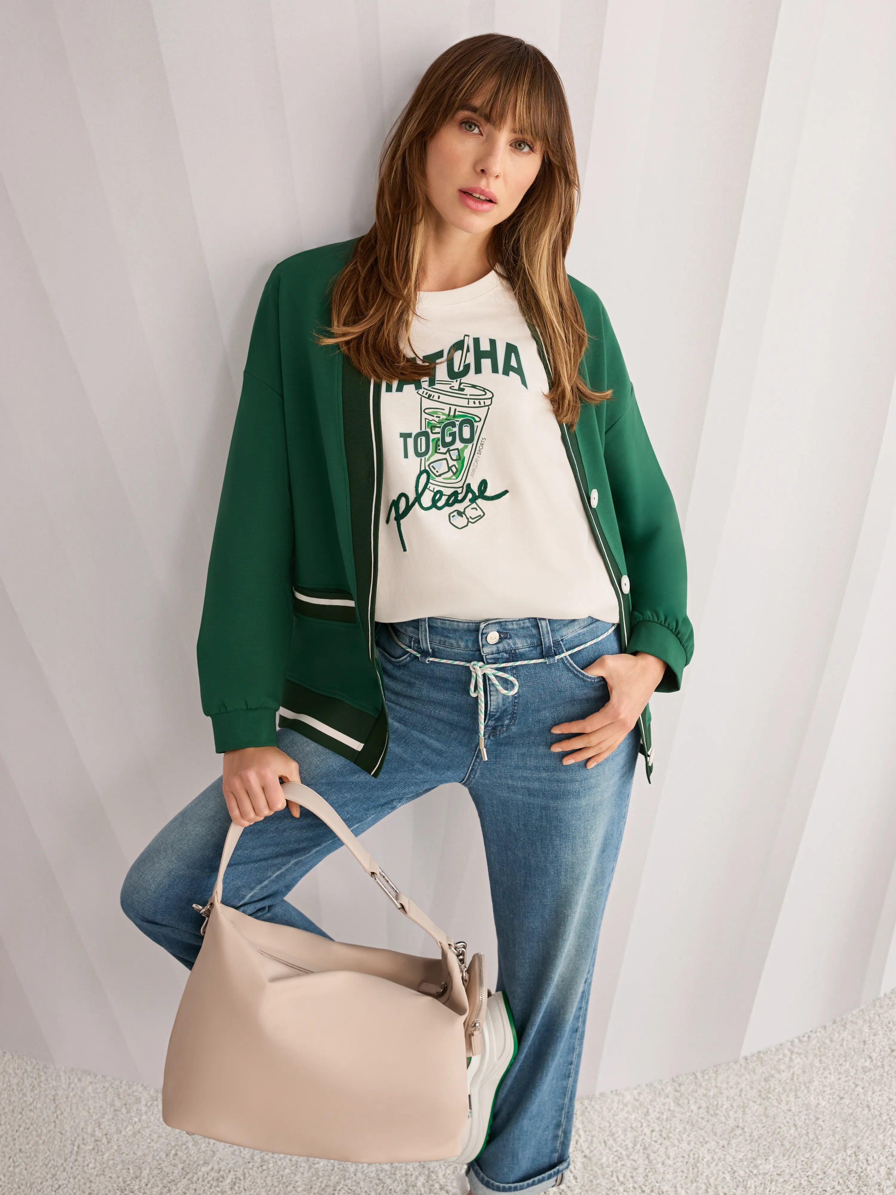 Marccain Off-White Women ÔRethink TogetherÕ Matcha Print Shirt SKU: AS 48.25 J37_110 Image 06