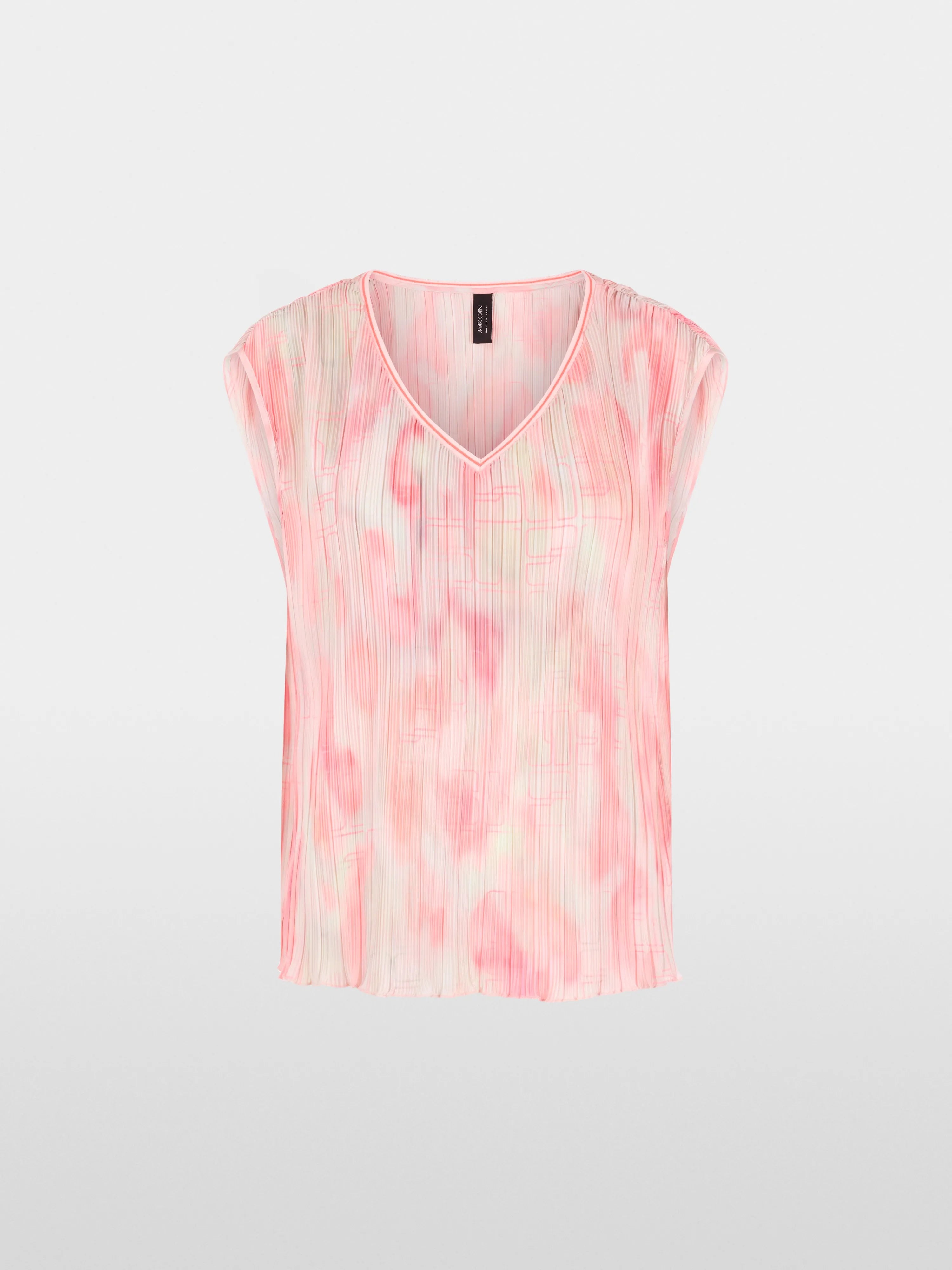 Marc Cain Candlelight Peach Women Sleeveless Pleated Blouse SKU: AS 51.26 W37_231 Image 06