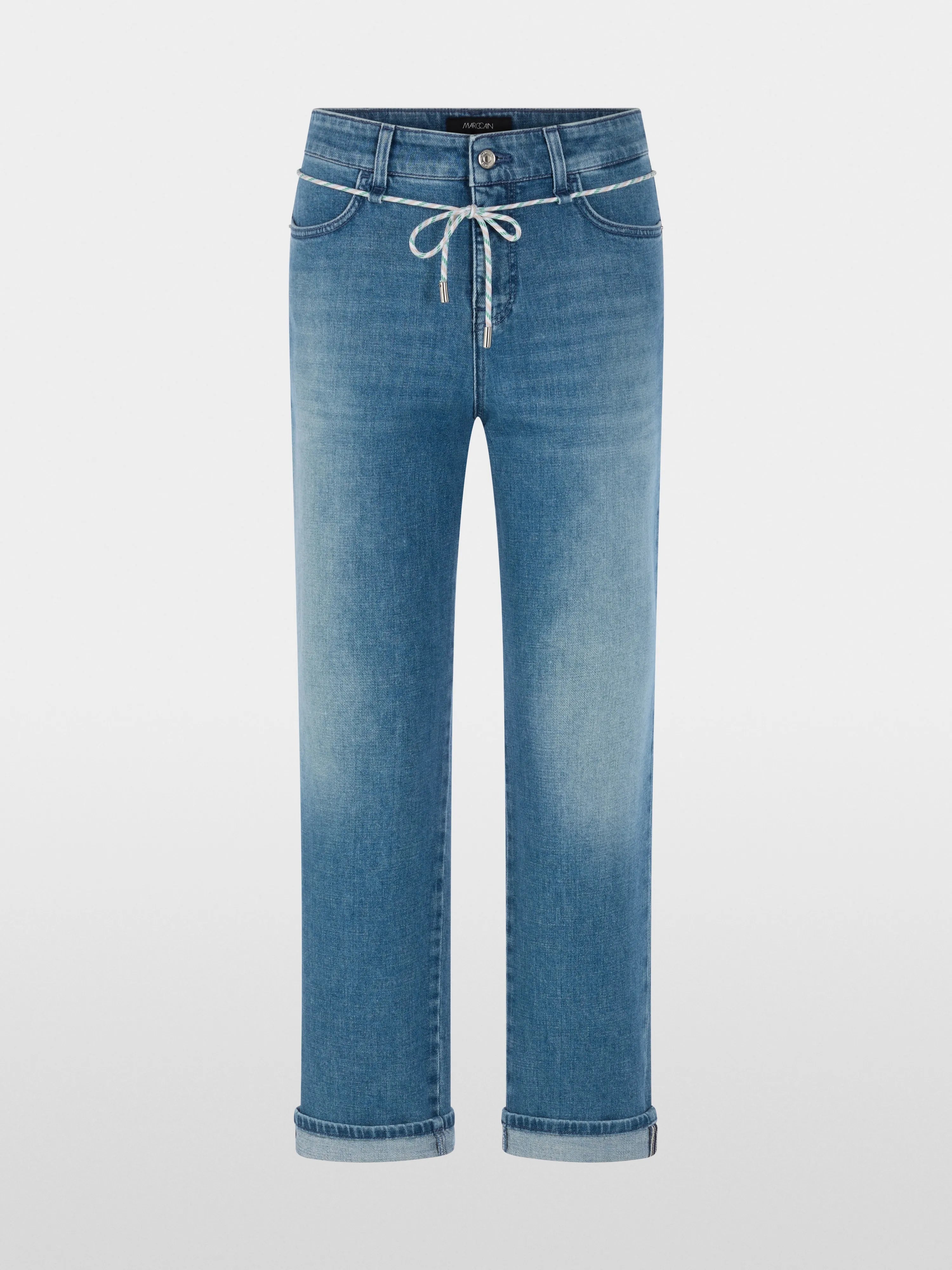Marccain Blue Denim Women FENDOU Feminine Jeans with Drawstring SKU: AS 82.19 D06_353 Image 07