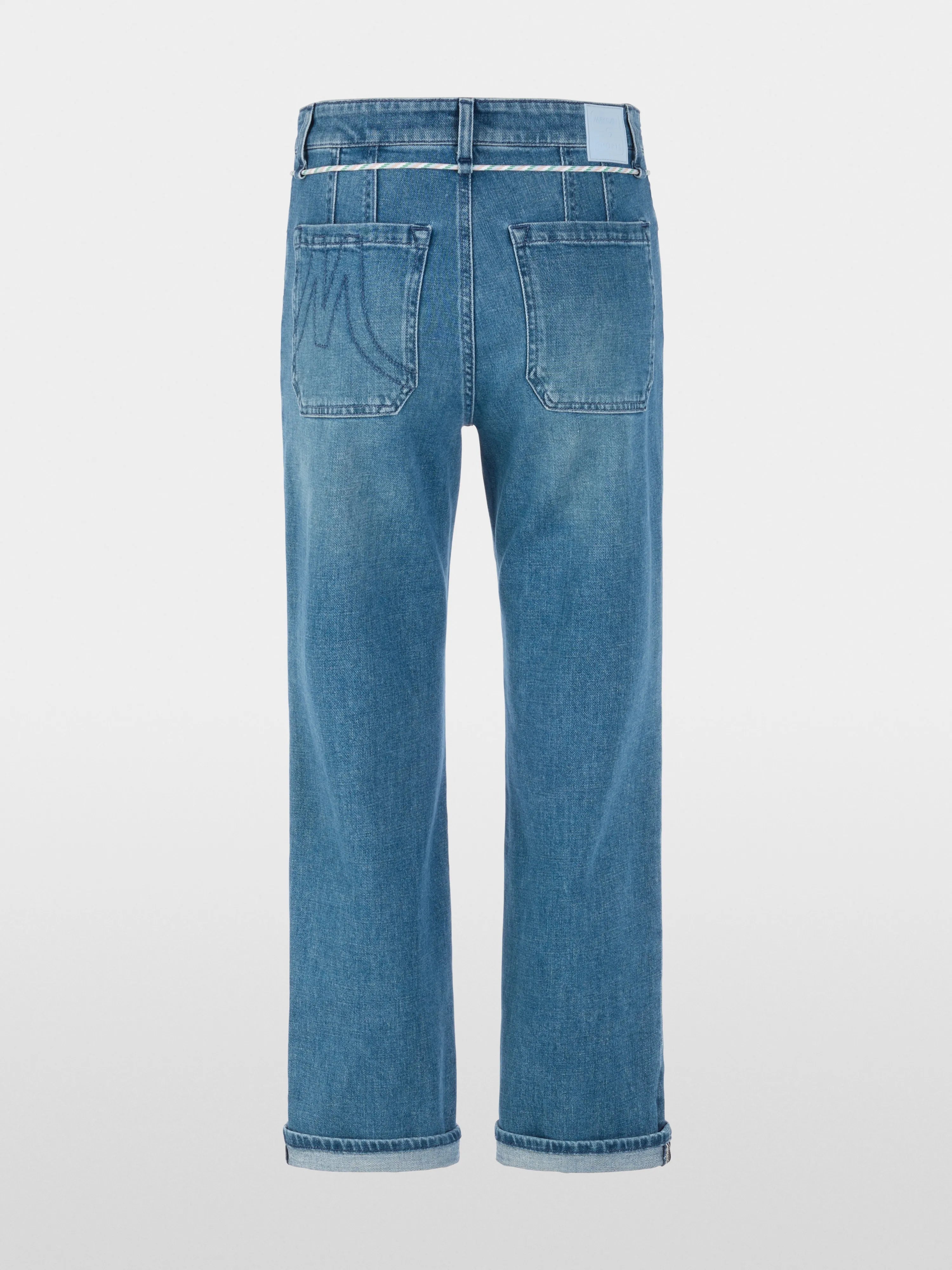 Marccain Blue Denim Women FENDOU Feminine Jeans with Drawstring SKU: AS 82.19 D06_353 Image 08