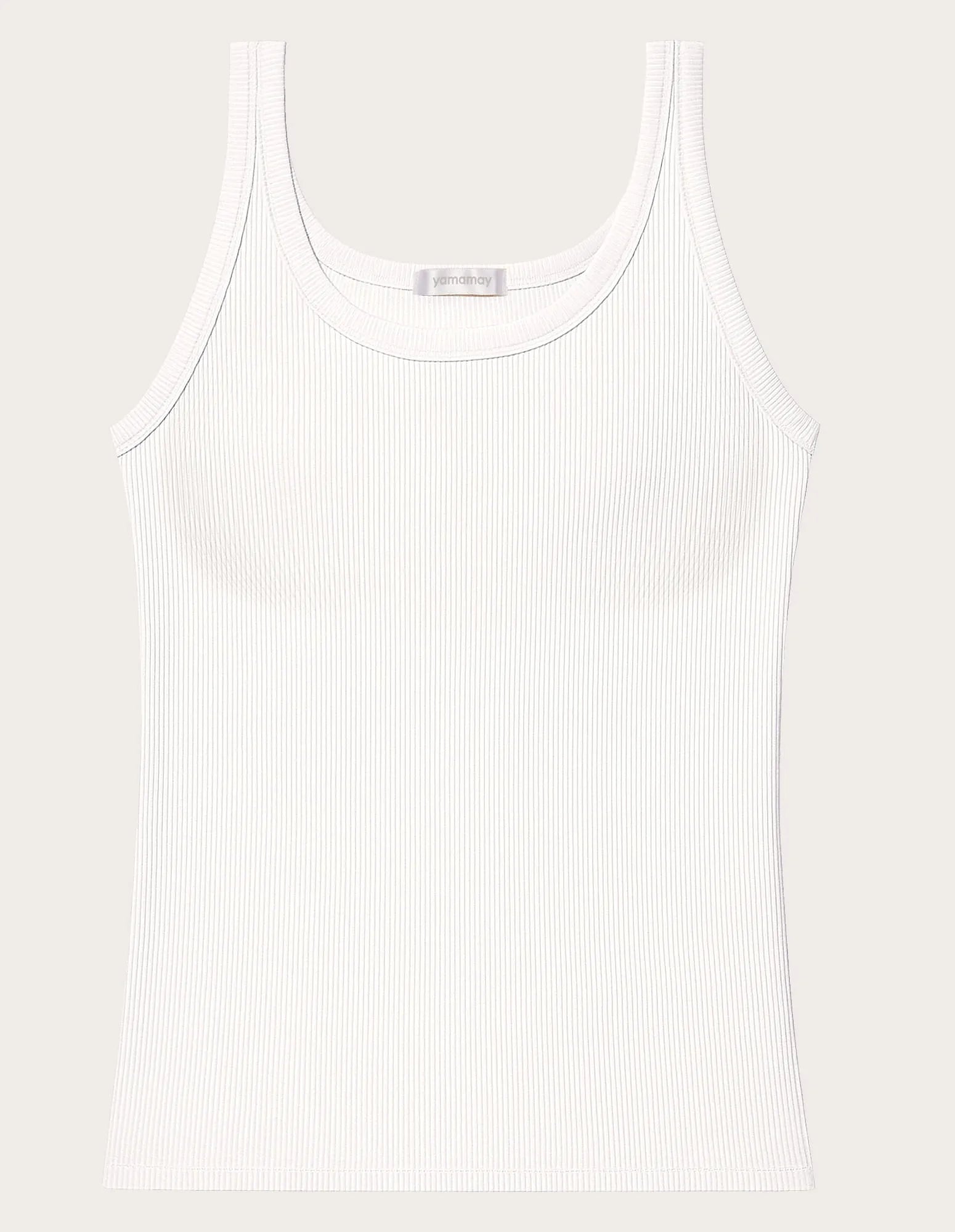 Yamamay_Optical White_Ribbed Camisole with Internal Padding Ð Easy Living_ATOD183008_015_05