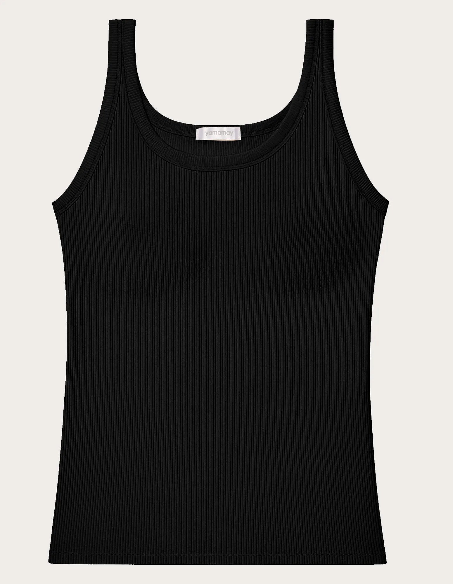 Yamamay_Black_Ribbed Camisole with Internal Padding Ð Easy Living_ATOD183008_072_05
