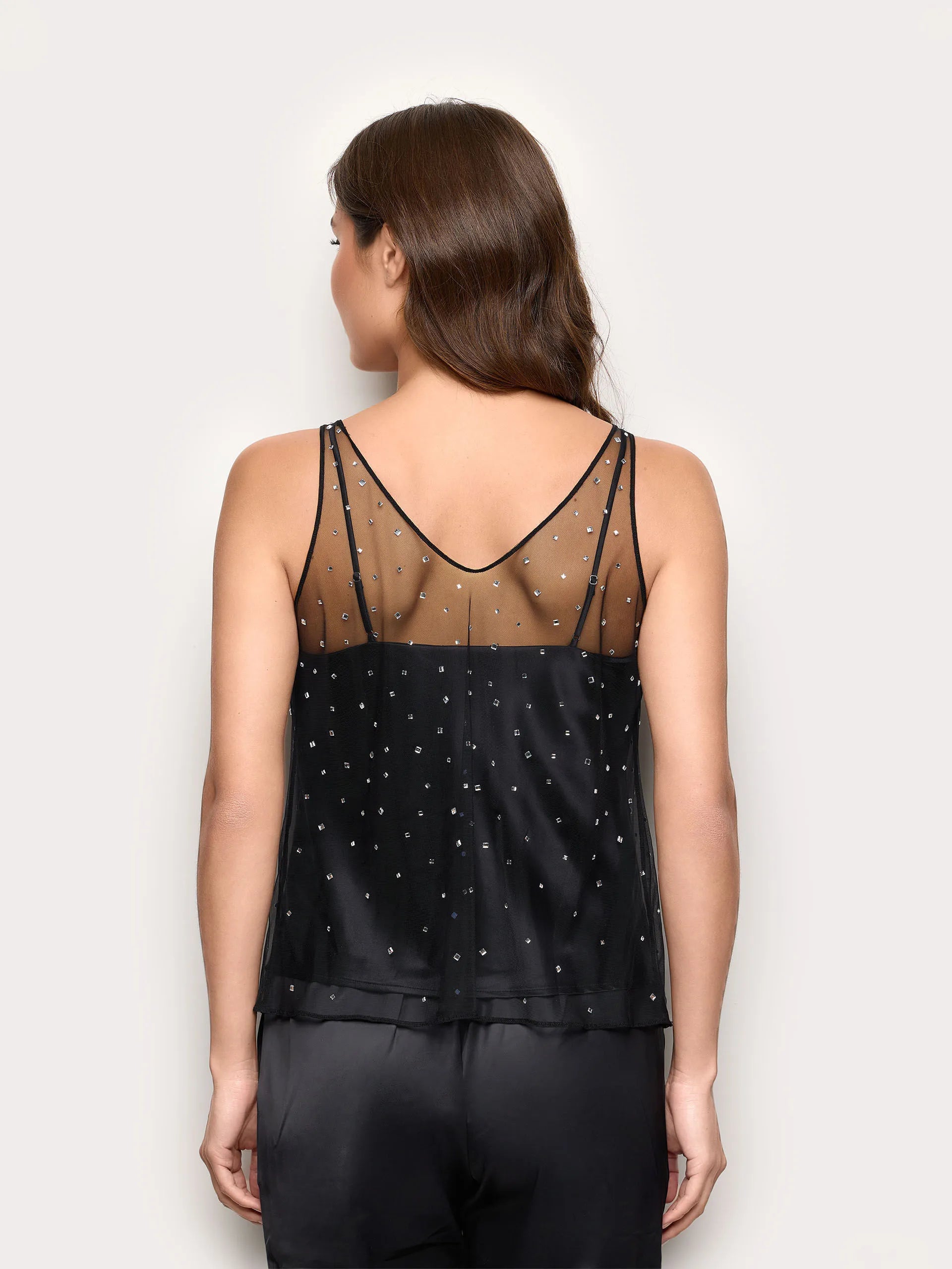 Yamamay_Black_Party Tulle and Satin Overlapping Top with Rhinestones_ATOD184001_072_04