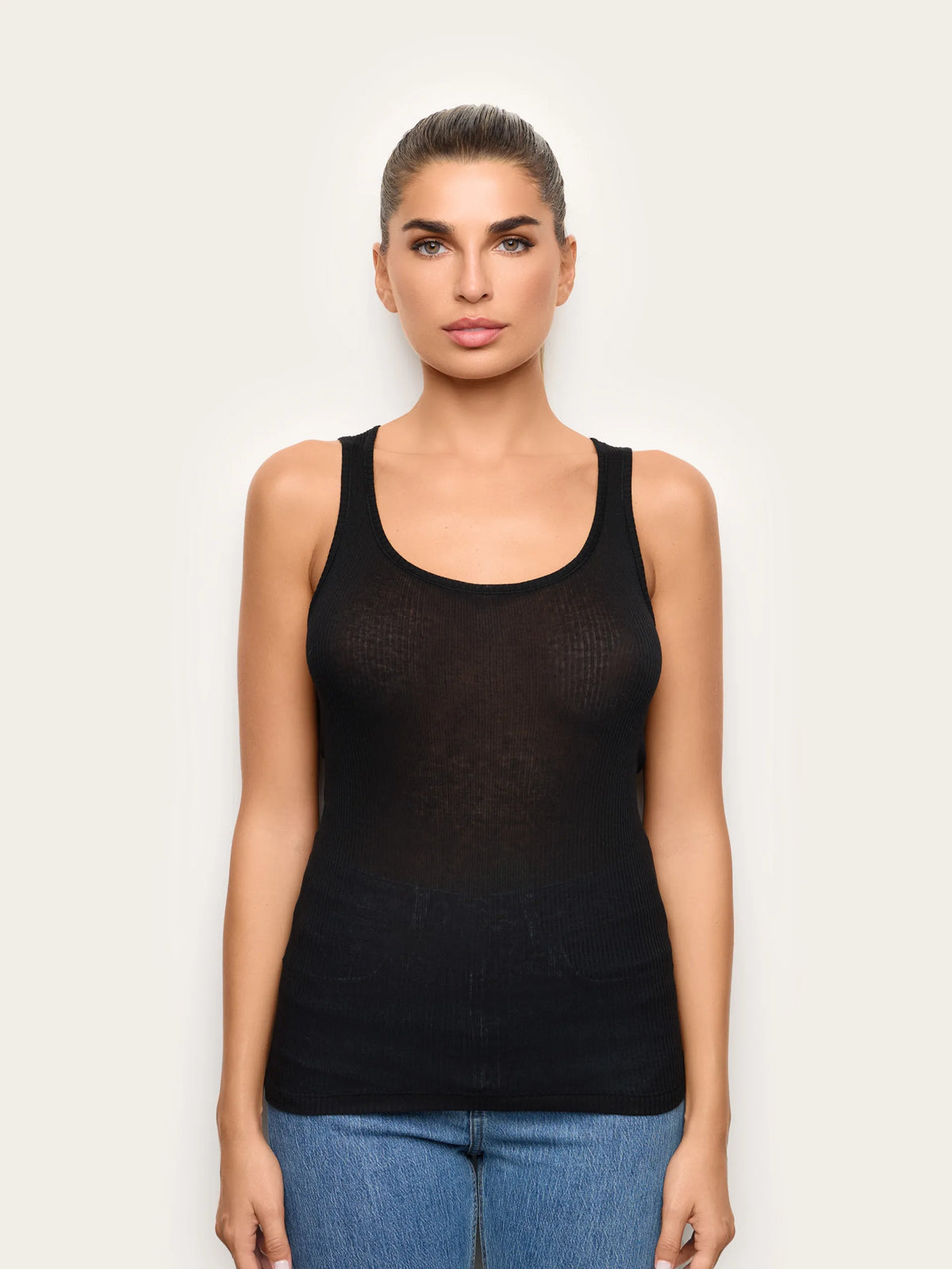 Yamamay BLACK Women Top - Light Cashmere Rib SKU: ATOD193006_072 Image 02