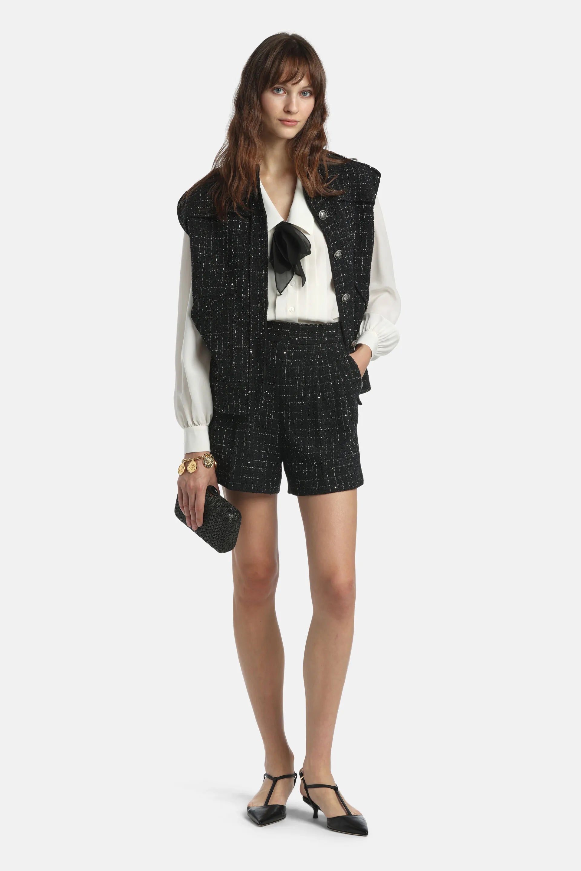 Luisa Spagnoli_Black_Atomica - Structured Cotton Shorts_ATOMICA_3062_01