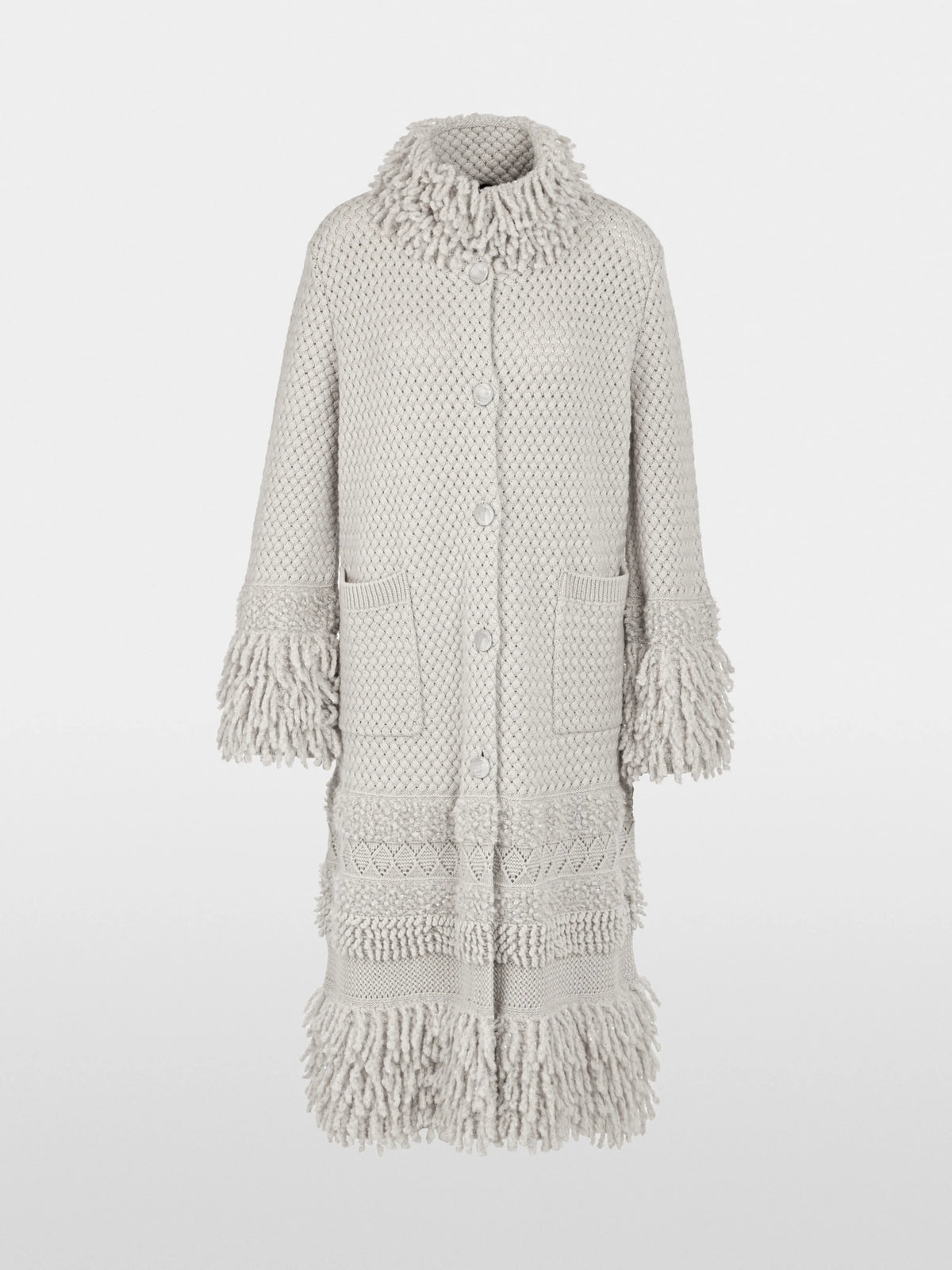 Marc Cain Nimbus Cloud Women ÔKnitted in GermanyÕ Highlight Coat SKU: BA 11.17 M47_802 Image 07