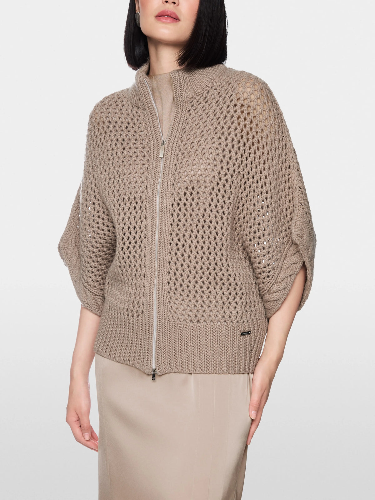 Marc Cain Etherea Women ÔKnitted in GermanyÕ Openwork Cardigan SKU: BA 39.24 M41_648 Image 05