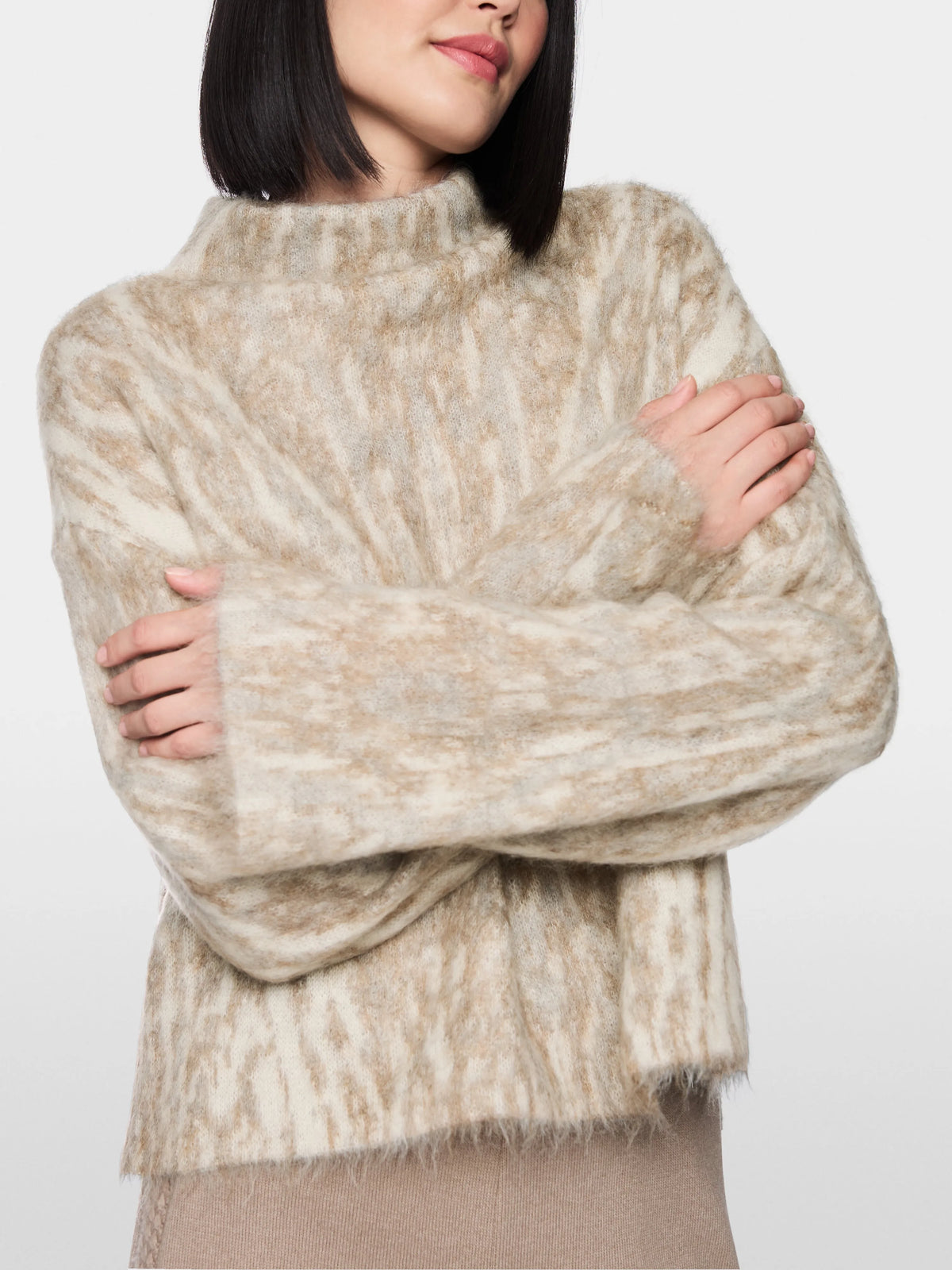 Marc Cain Nimbus Cloud Women ÔKnitted in GermanyÕ Ocelot Jumper SKU: BA 41.36 M43_802 Image 05