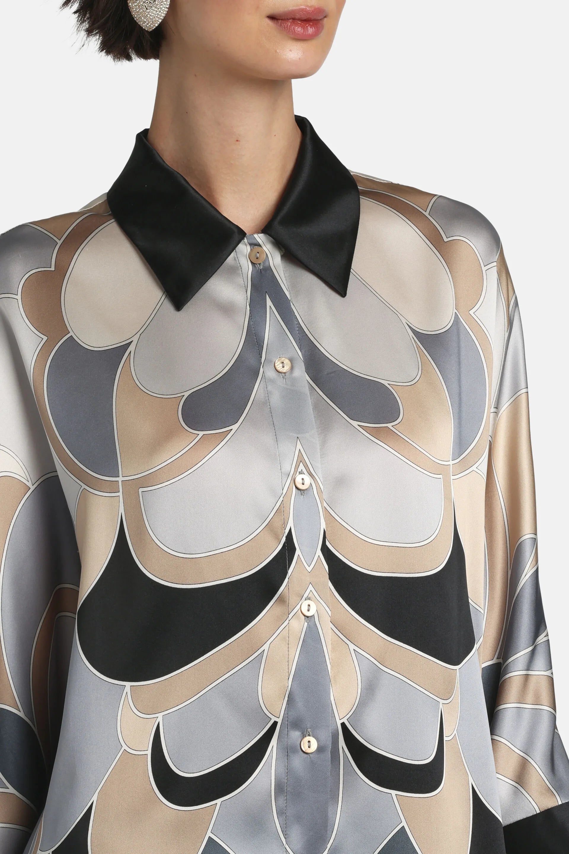 Luisa Spagnoli_Multi-Color_Baldanza - Silk Satin Shirt_BALDANZA_3120_03
