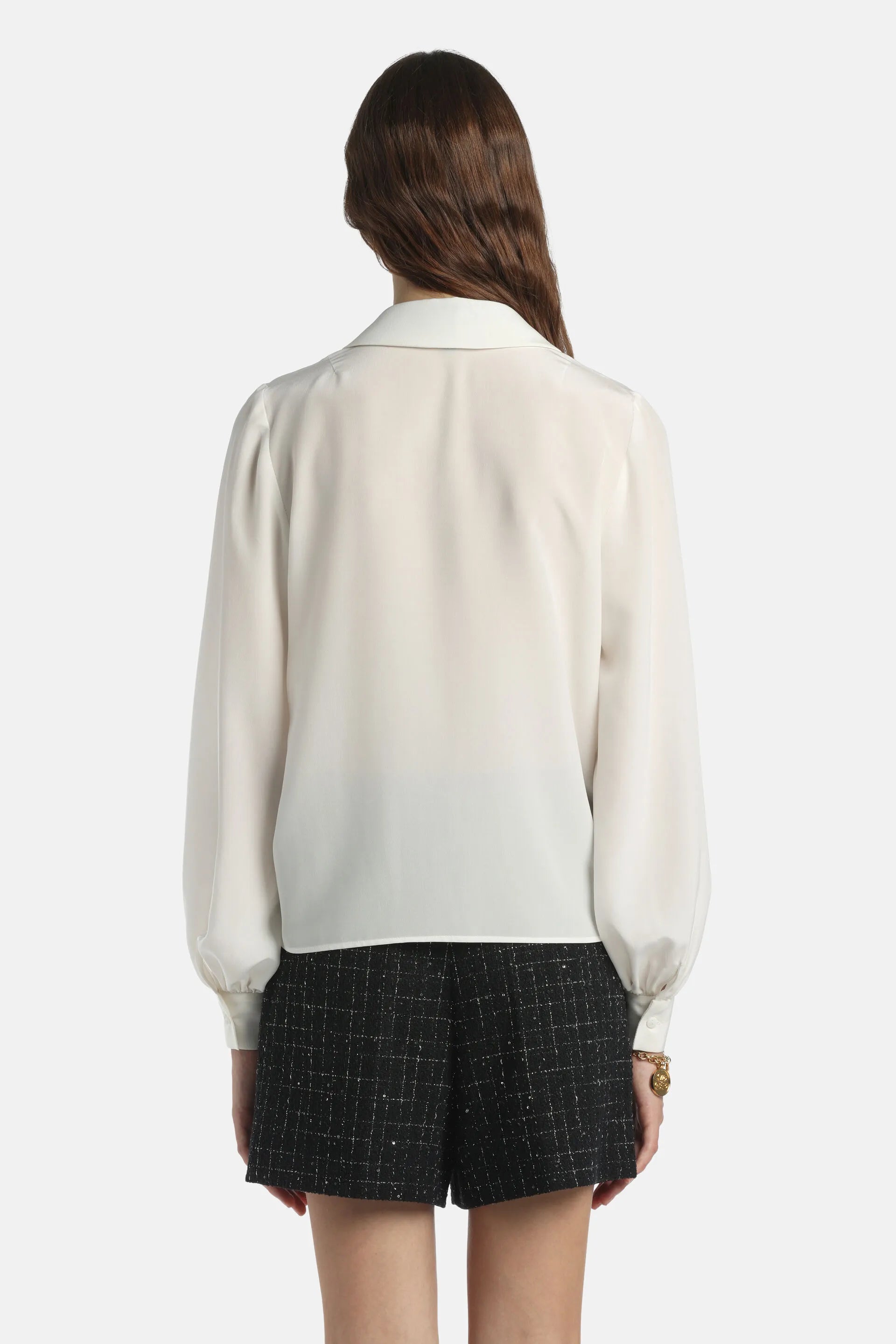 Luisa Spagnoli Panna/Nero Women Balda - Cr�pe De Chine Shirt SKU: BALDA_0202 0101 Image 03