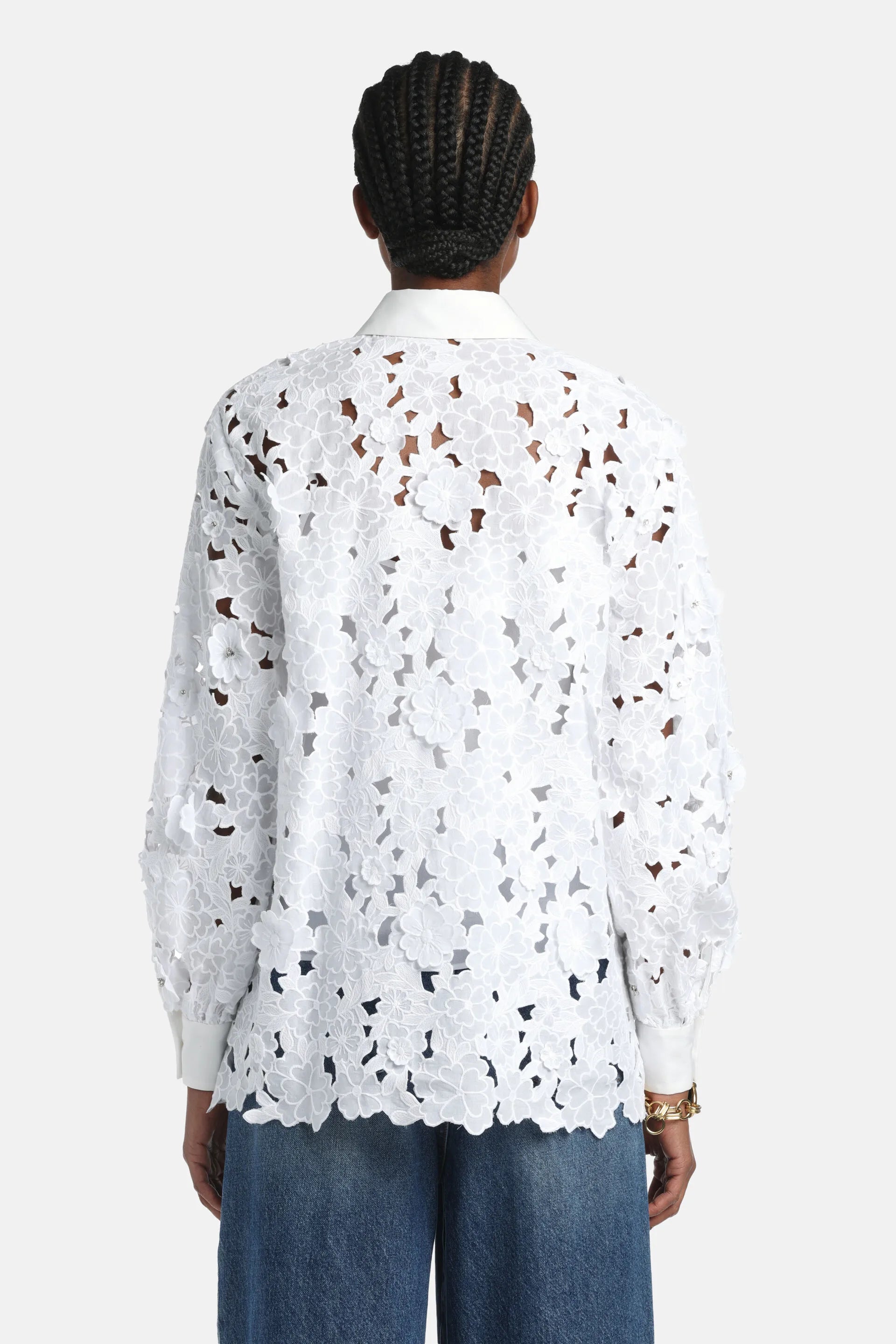 Luisa Spagnoli Bianco Women Balista - MacramŽ Lace Shirt SKU: BALISTA_0201 Image 03