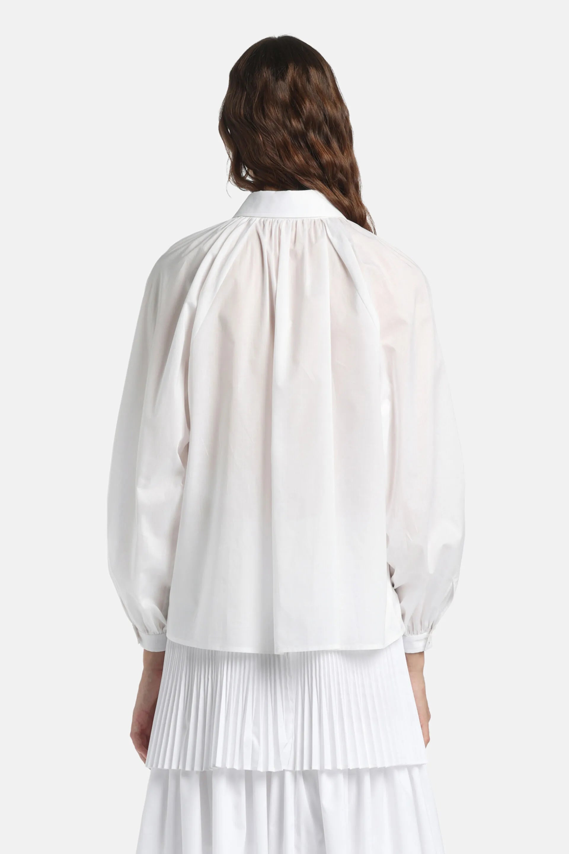 Luisa Spagnoli Bianco Women Baltana - Ruched Shirt SKU: BALTANA_0201 Image 02