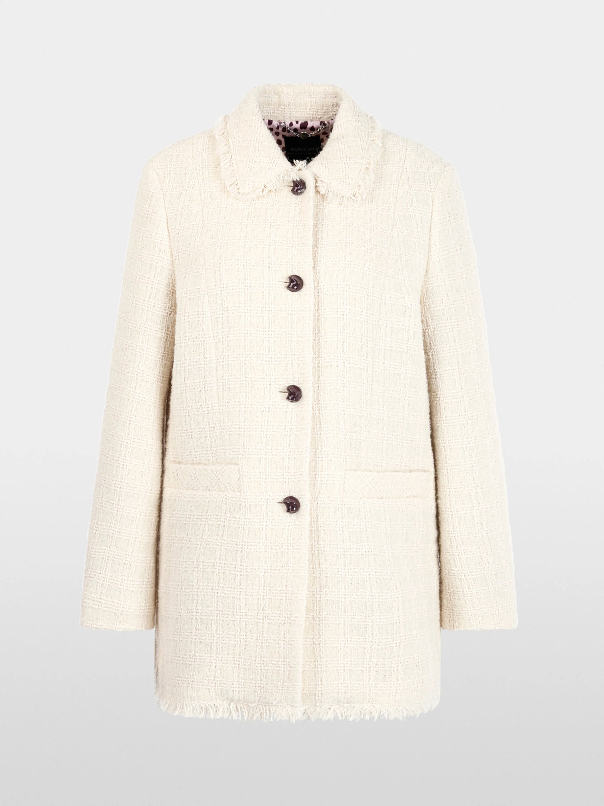 Marc Cain Off-White Women BouclŽ Jacket with Fringing SKU: BC 31.22 W04_110 Image 07