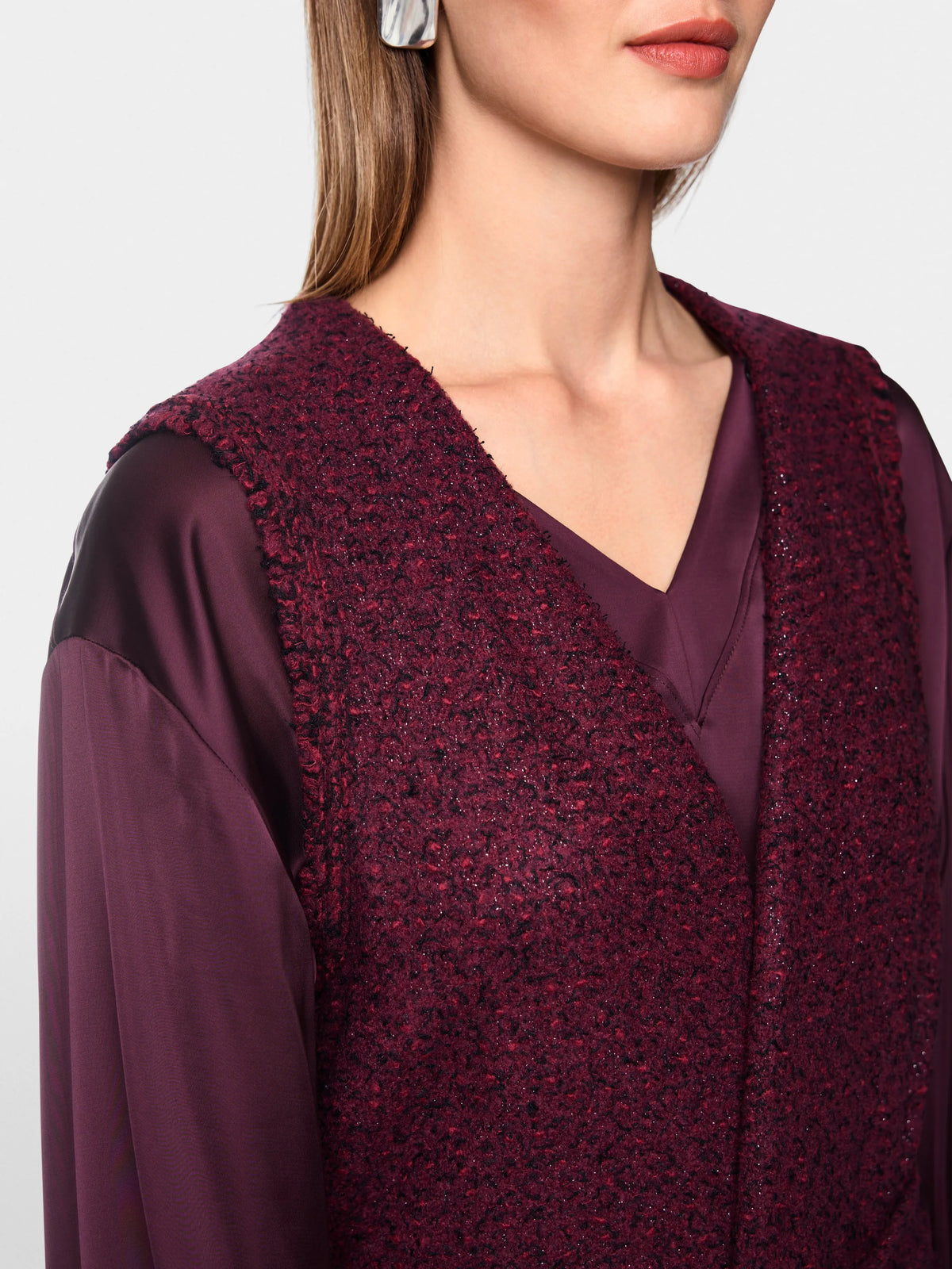 Marc Cain Winetasting Women ÔKnitted in GermanyÕ Long Waistcoat SKU: BC 37.06 M36_296 Image 04