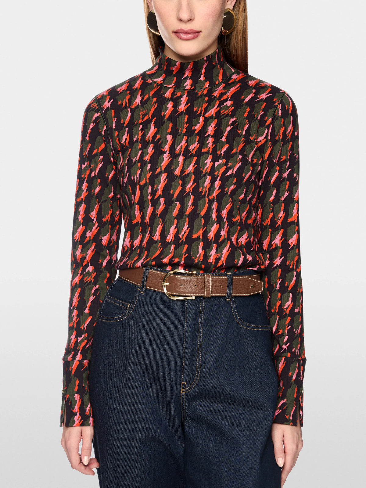 Marc Cain Tigerlily Women Shirt with Abstract Houndstooth Pattern SKU: BC 48.62 J13_484 Image 05