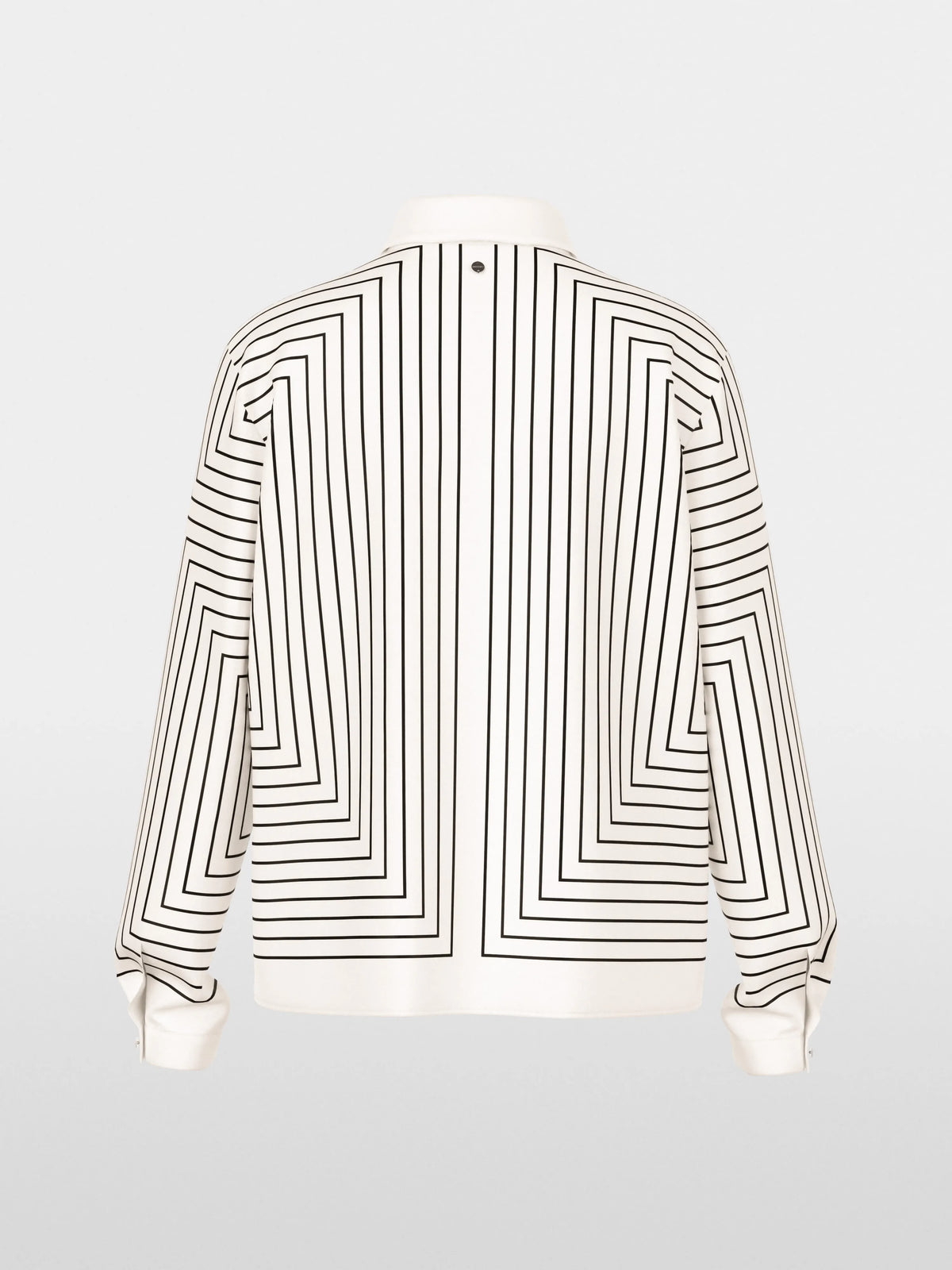 Marc Cain White And Black Women Geometric Blouse in a Silk Blend SKU: BC 51.12 W18_190 Image 08