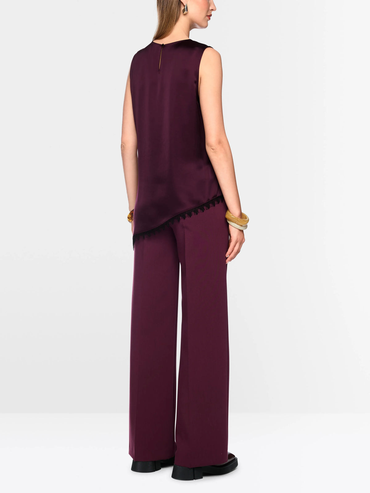 Marc Cain Winetasting Women Asymmetrical Top SKU: BC 61.08 W25_296 Image 02