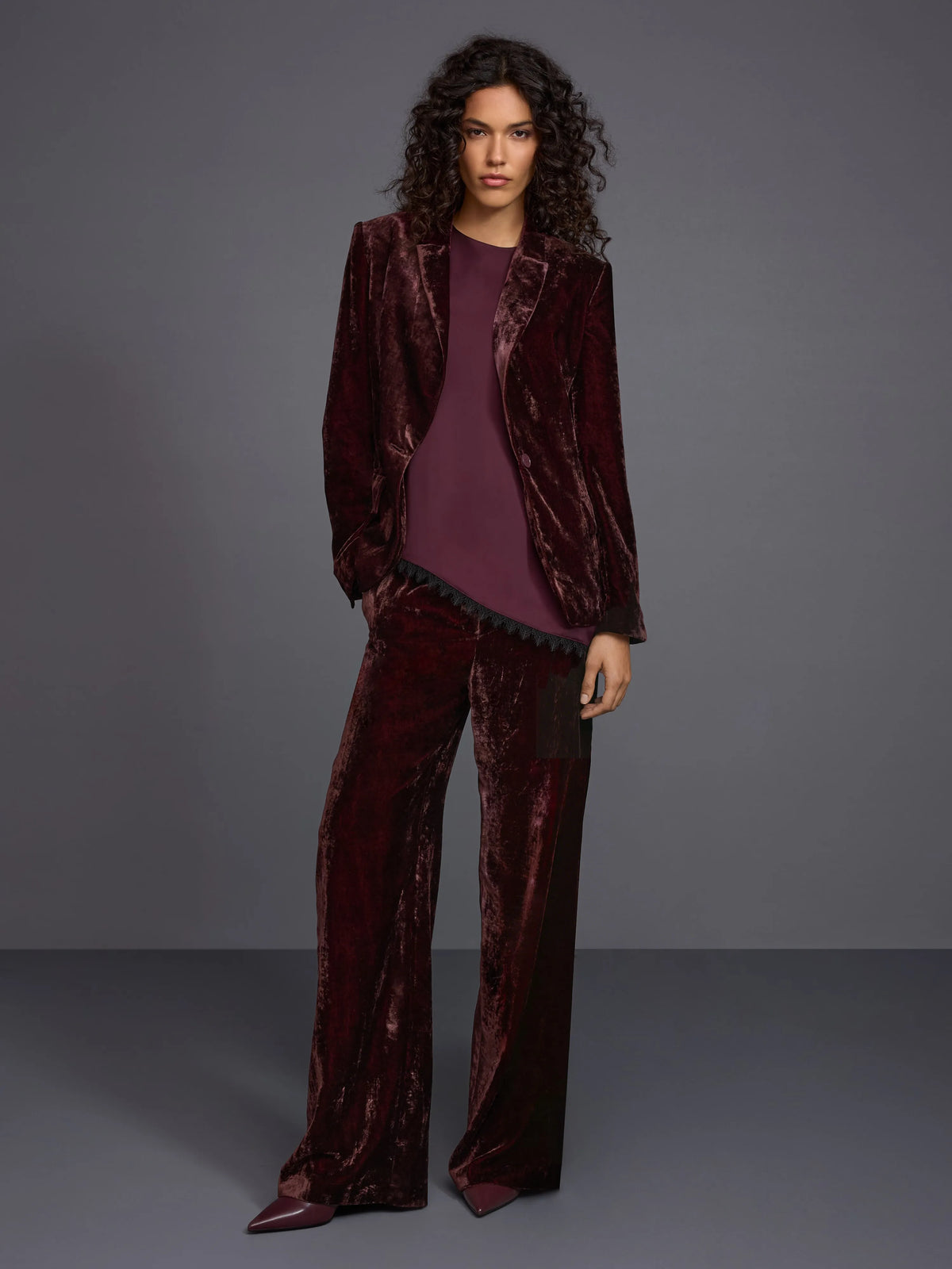 Marc Cain Winetasting Women Asymmetrical Top SKU: BC 61.08 W25_296 Image 07