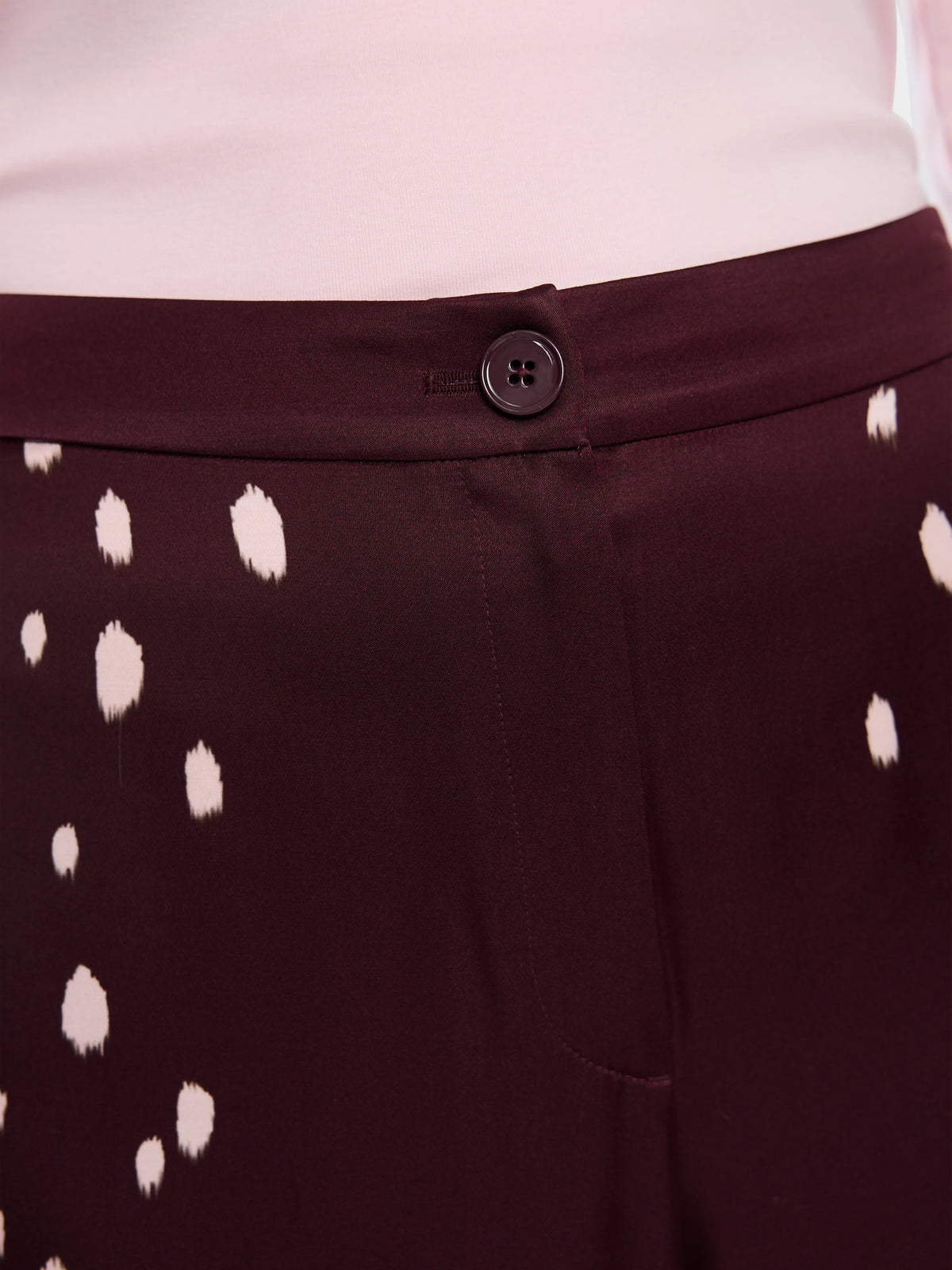 Marc Cain Winetasting Women WARRI Flowing Trousers with Polka Dots SKU: BC 81.70 W58_296 Image 03