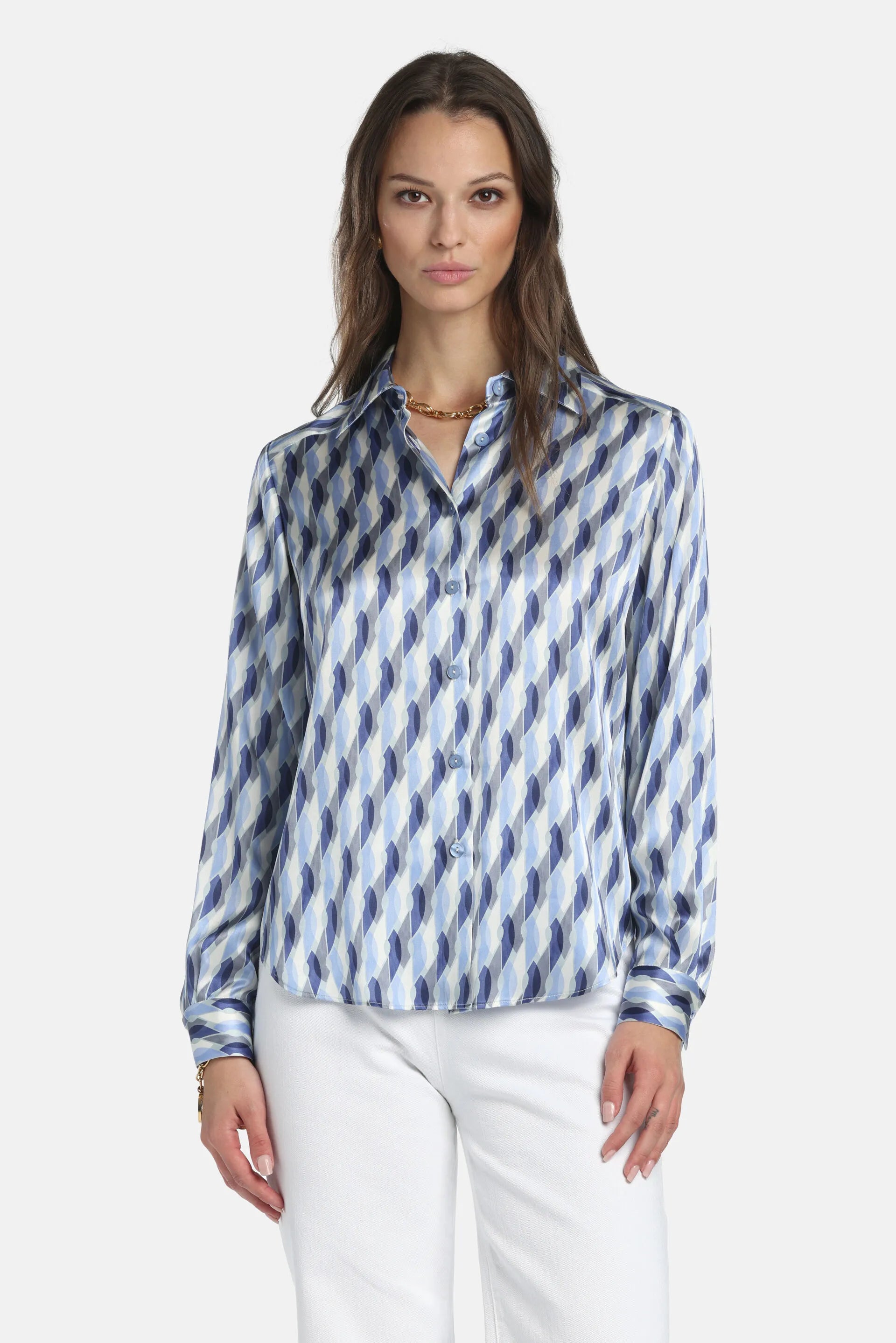 Luisa Spagnoli_Light Blue_Belpasso - Pure Silk Shirt_BELPASSO_3119_01