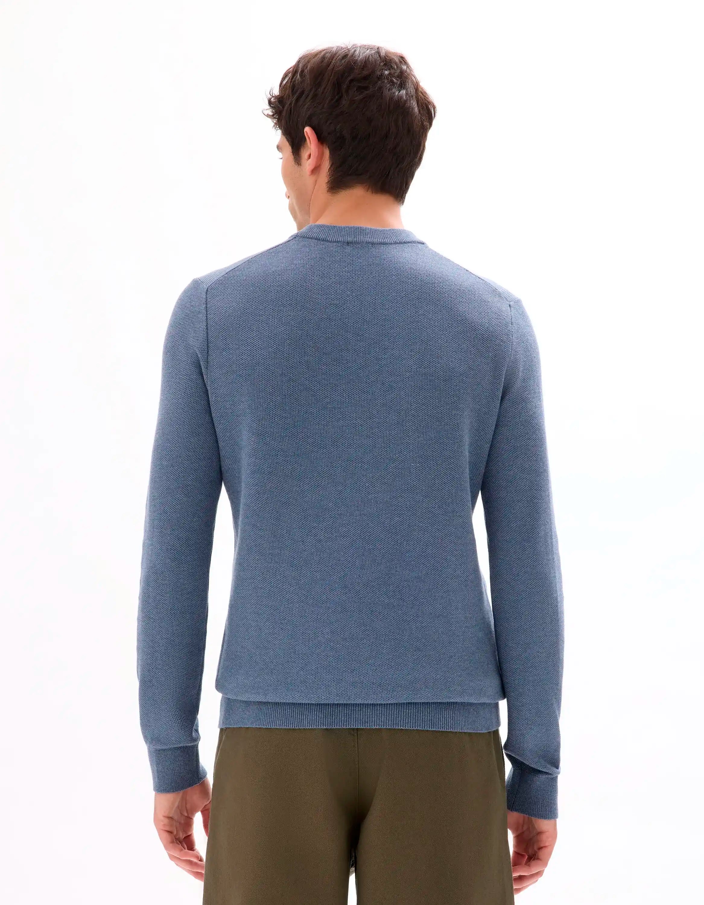 Celio_Blue Storm_100% Organic Cotton Crew Neck Sweater_BEPIC_BLUE STORM_03
