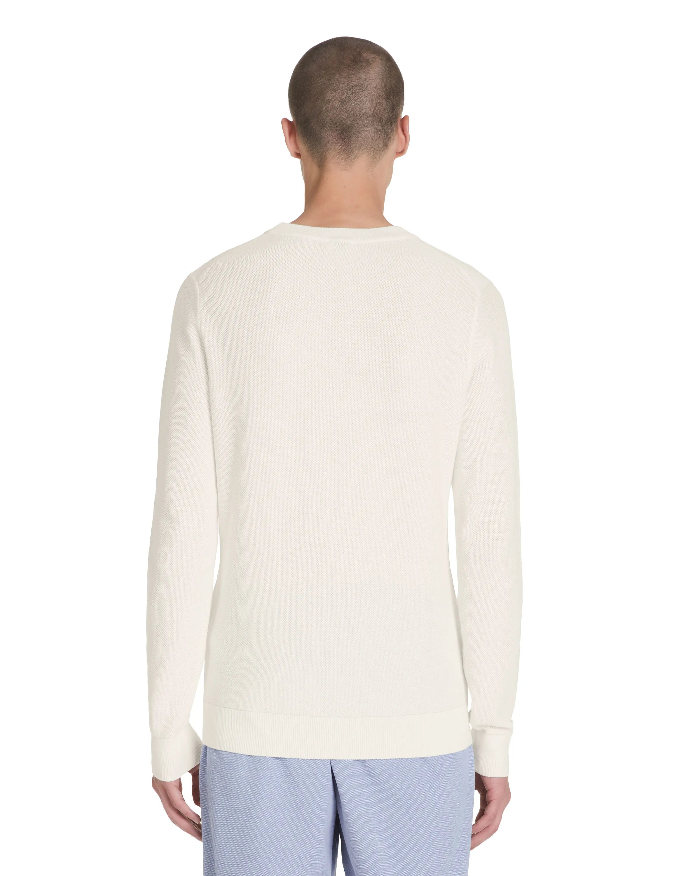 Celio_Ecru_100% Cotton Round Neck Sweater_BEPIC_ECRU_02