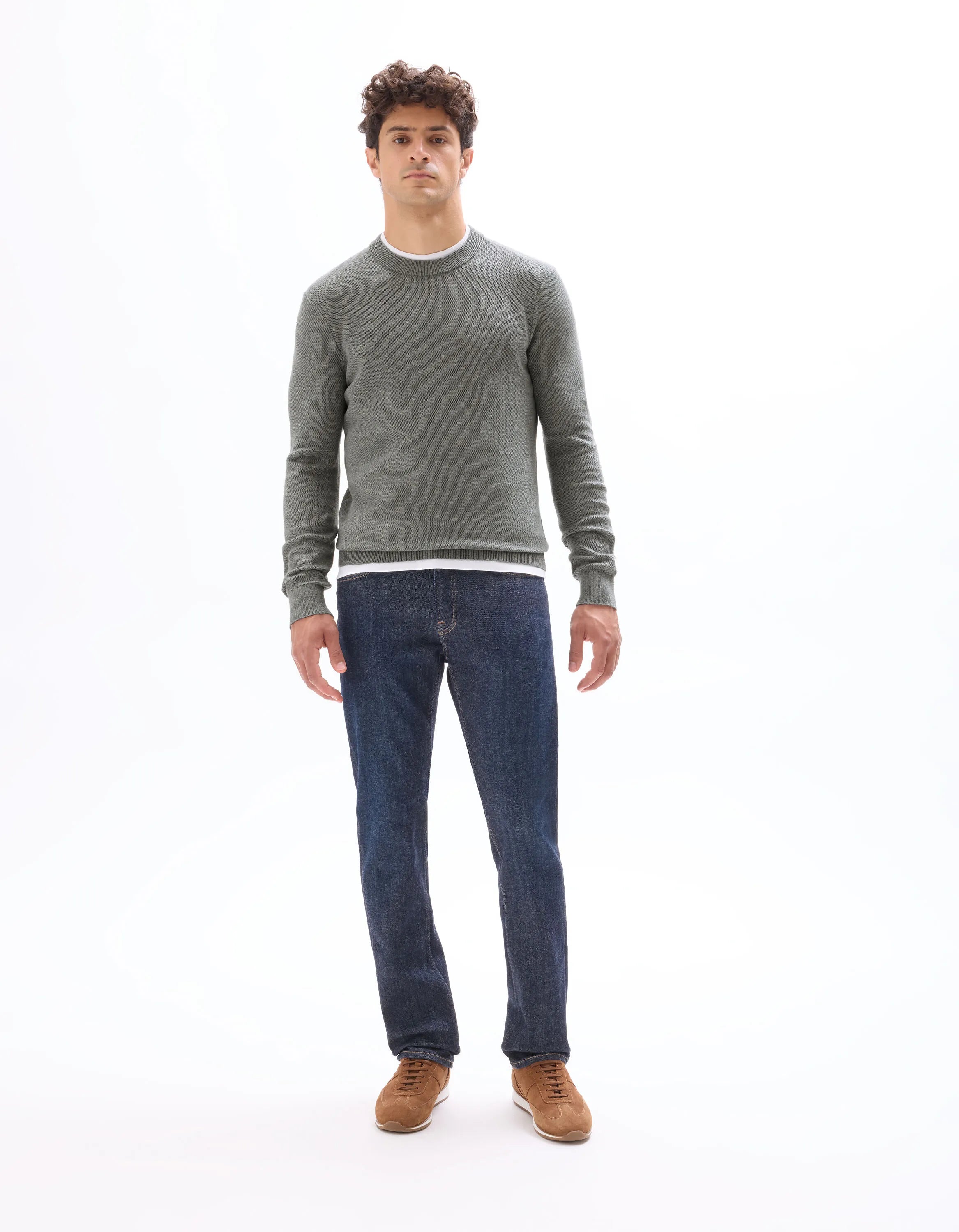Celio_Mid Grey_100% Cotton Crew Neck Sweater_BEPIC_MID GREY_02