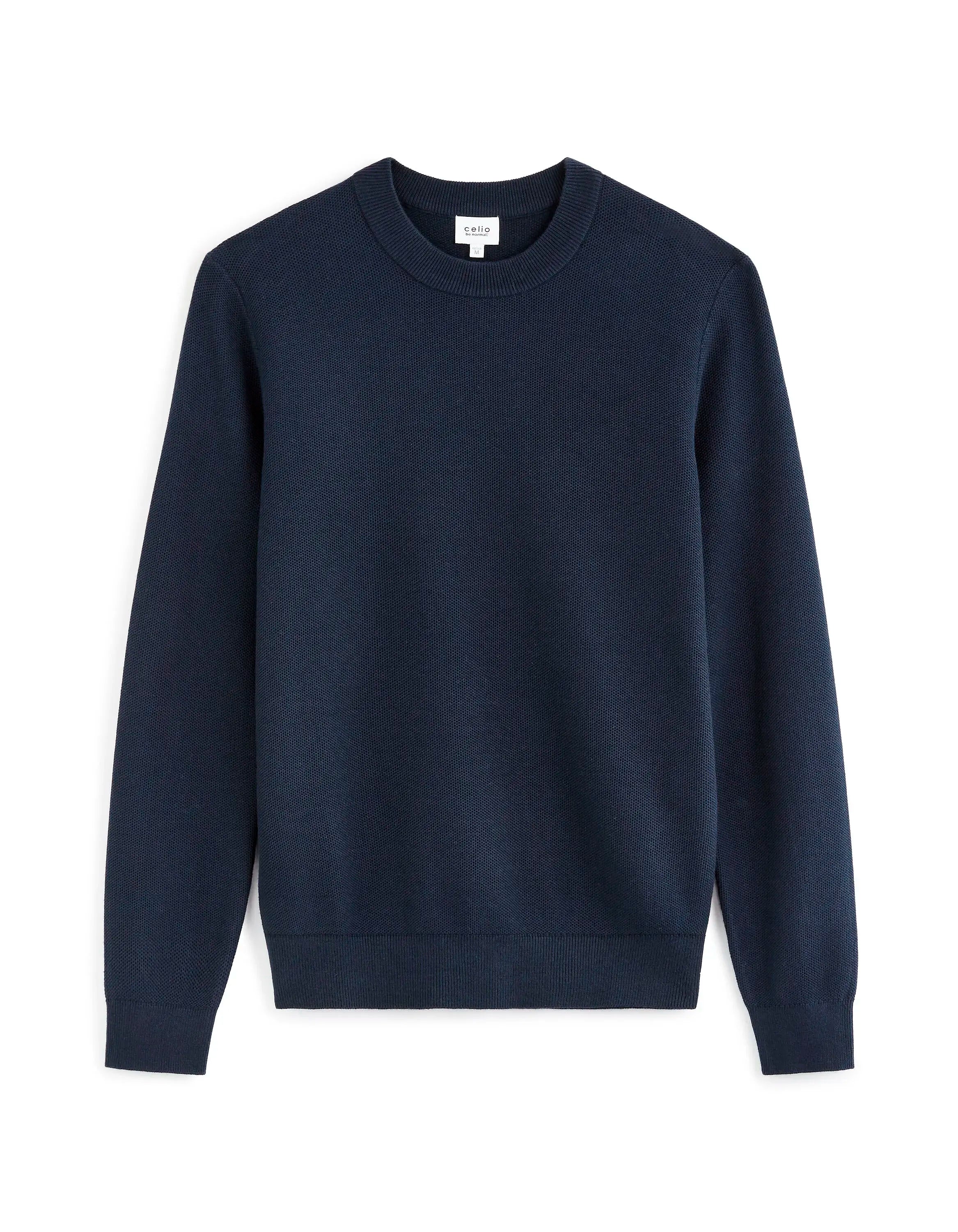 Celio_Navy_100% Cotton Crew Neck Sweater_BEPIC_NAVY_06