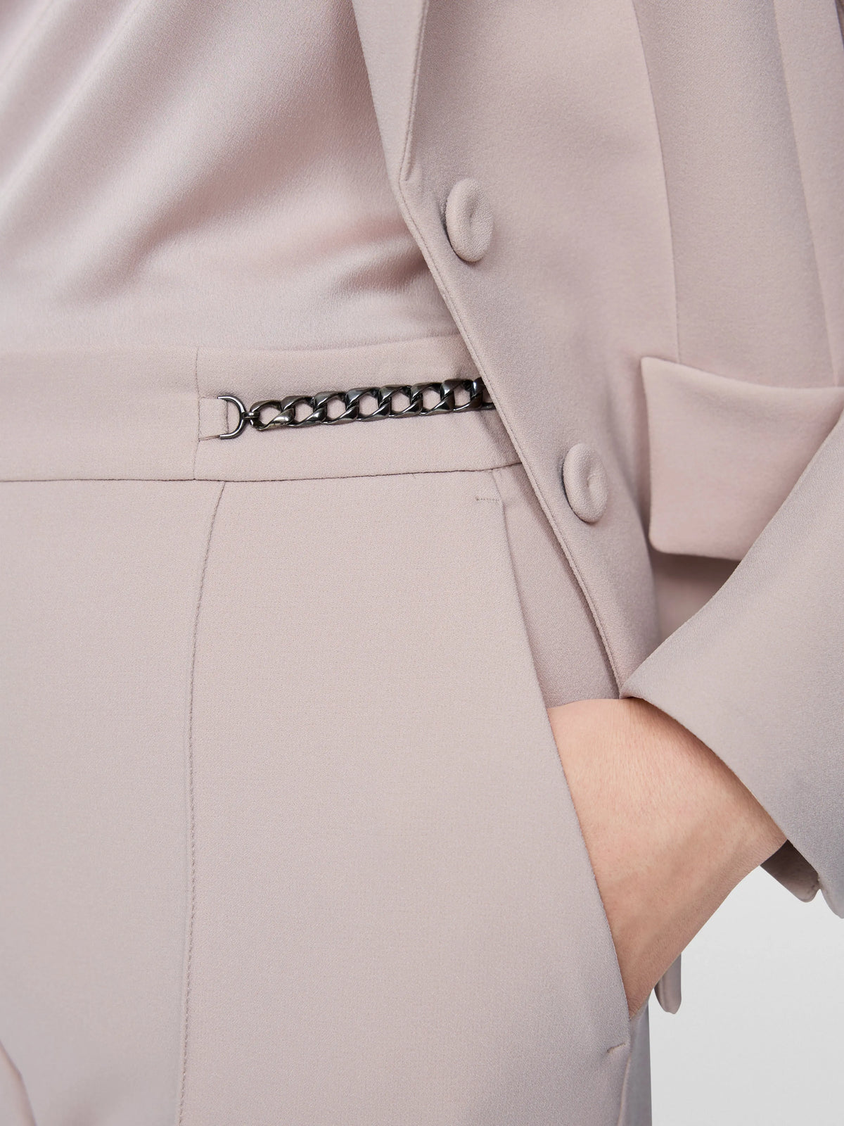 Marc Cain Light Desert Taupe Women FRANCA High-Waist Trousers SKU: BG 81.13 W21_702 Image 03