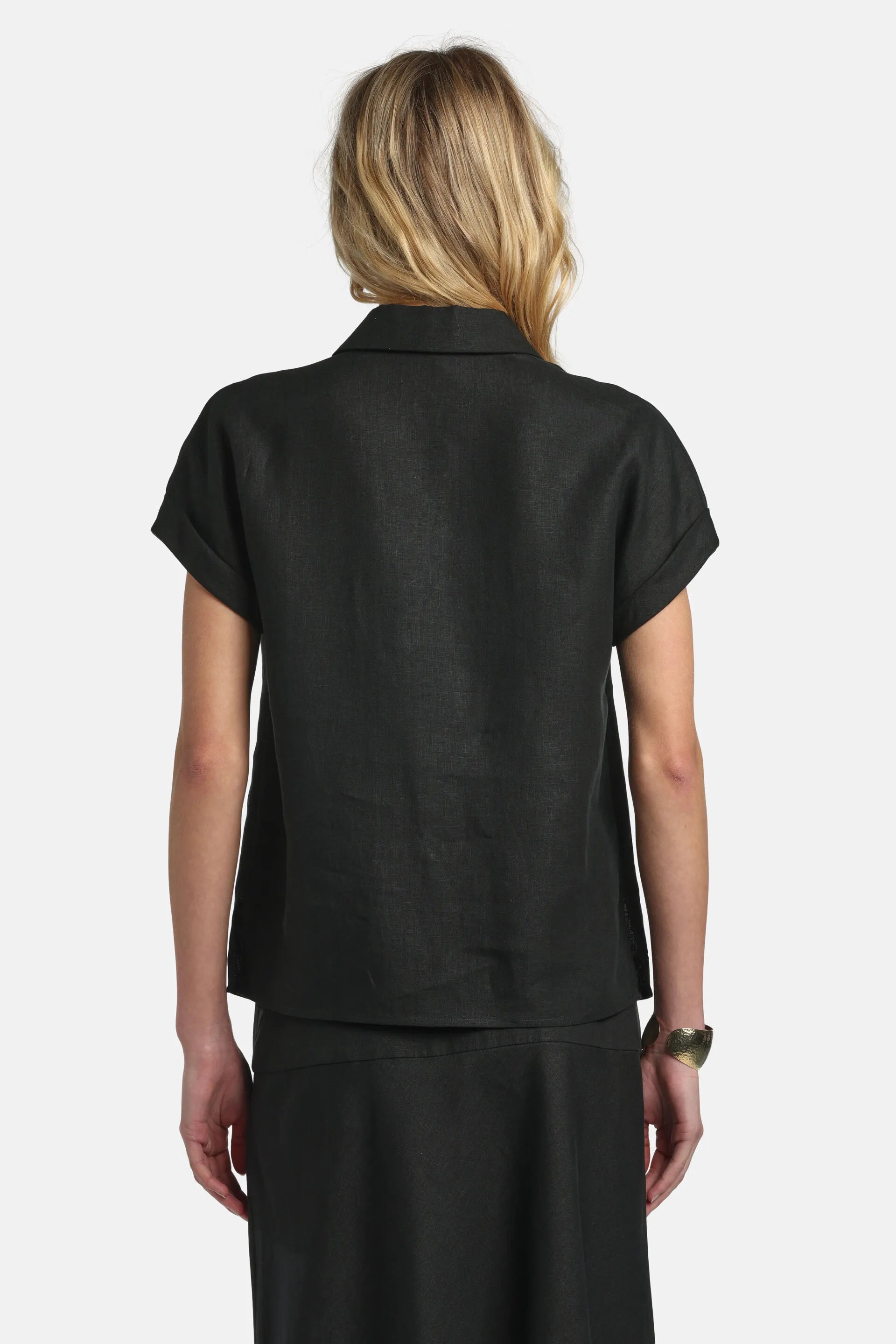 Luisa Spagnoli Nero Women Bighe - Shirt with Gold Buttons SKU: BIGHE_0101 Image 02