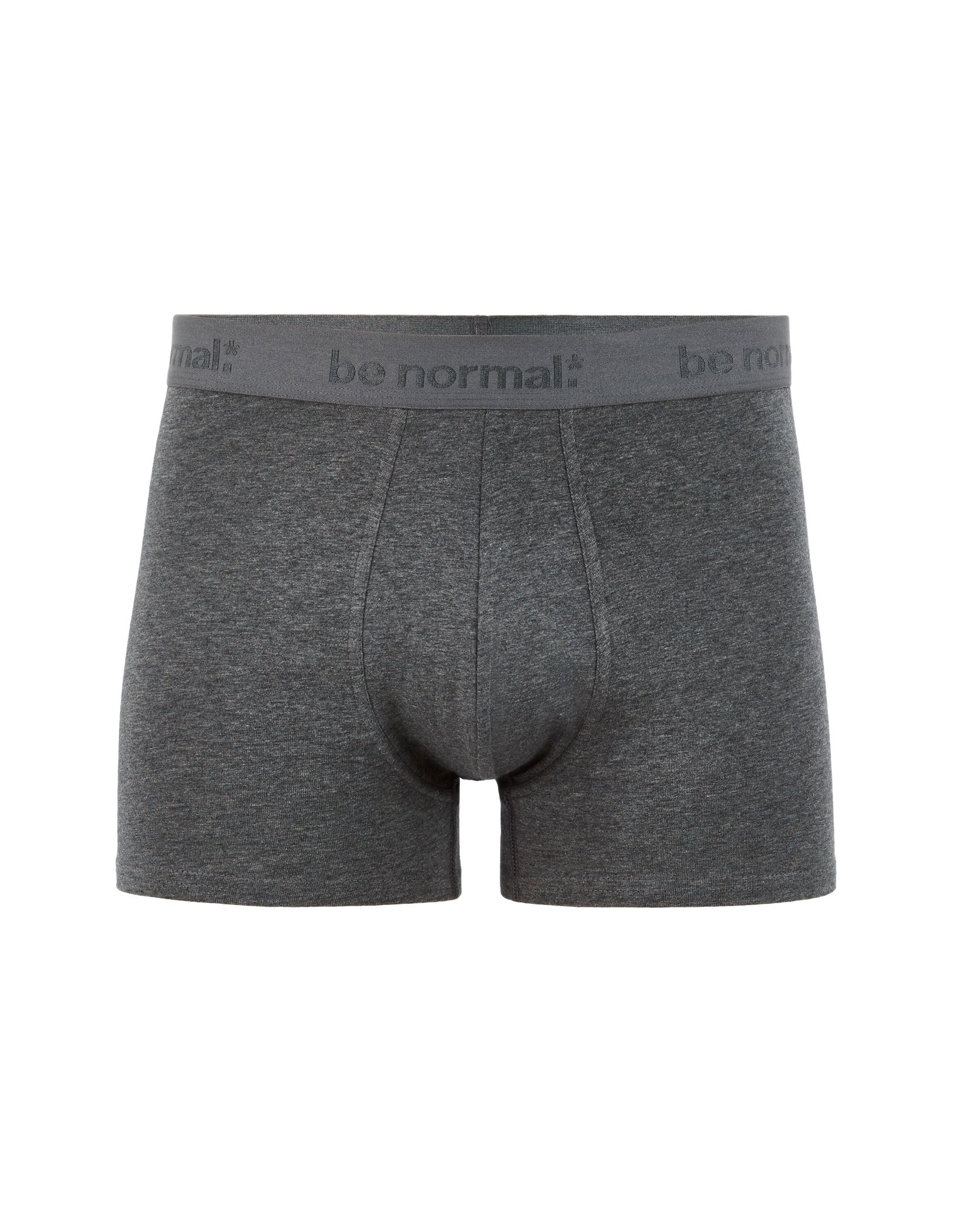 Celio_Anthracite Boxer in Plain Stretch Cotton_BINORMAL_ANTHRA MEL_01