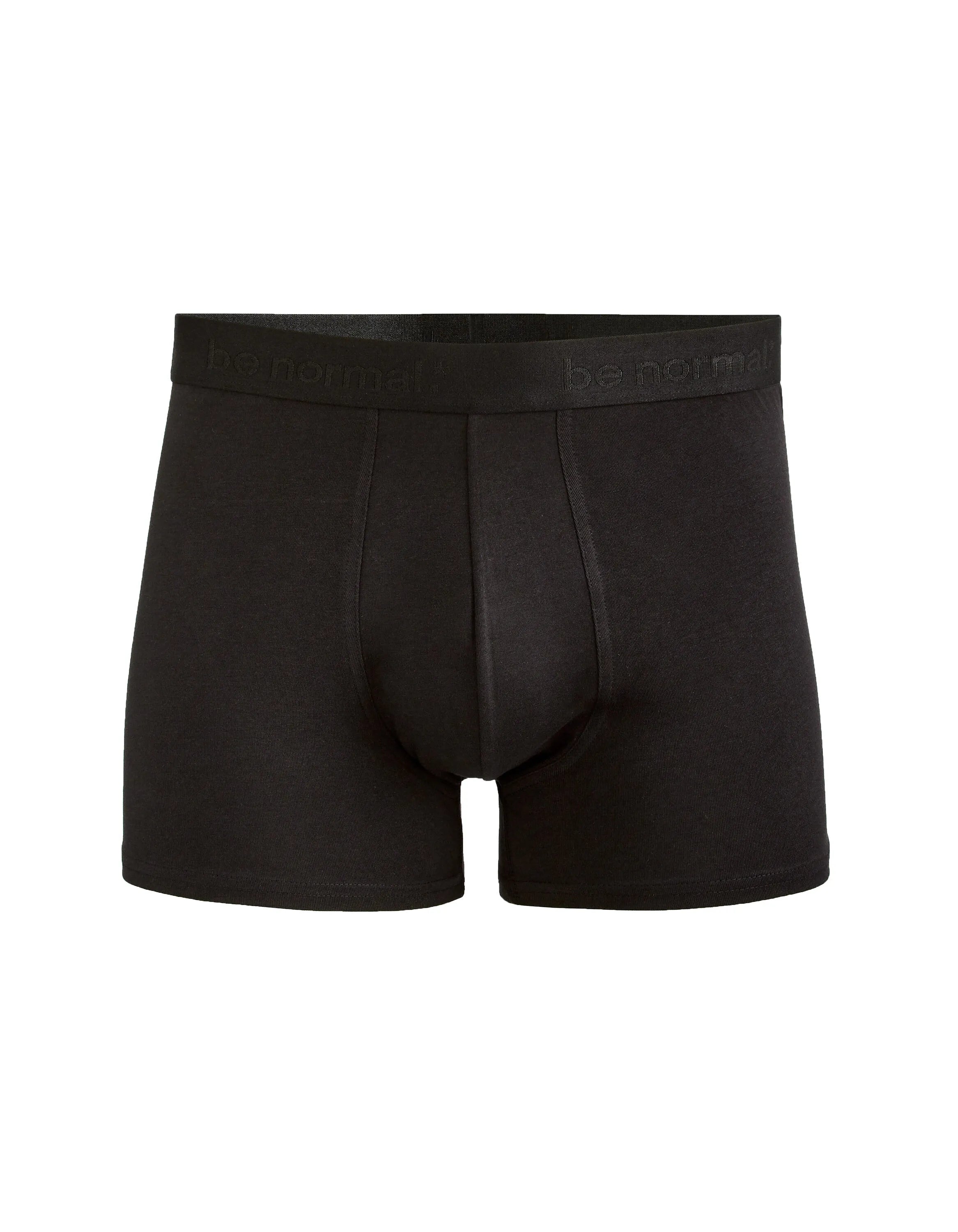 Celio_Black_Plain Stretch Cotton Boxer Shorts_BINORMAL_BLACK_01