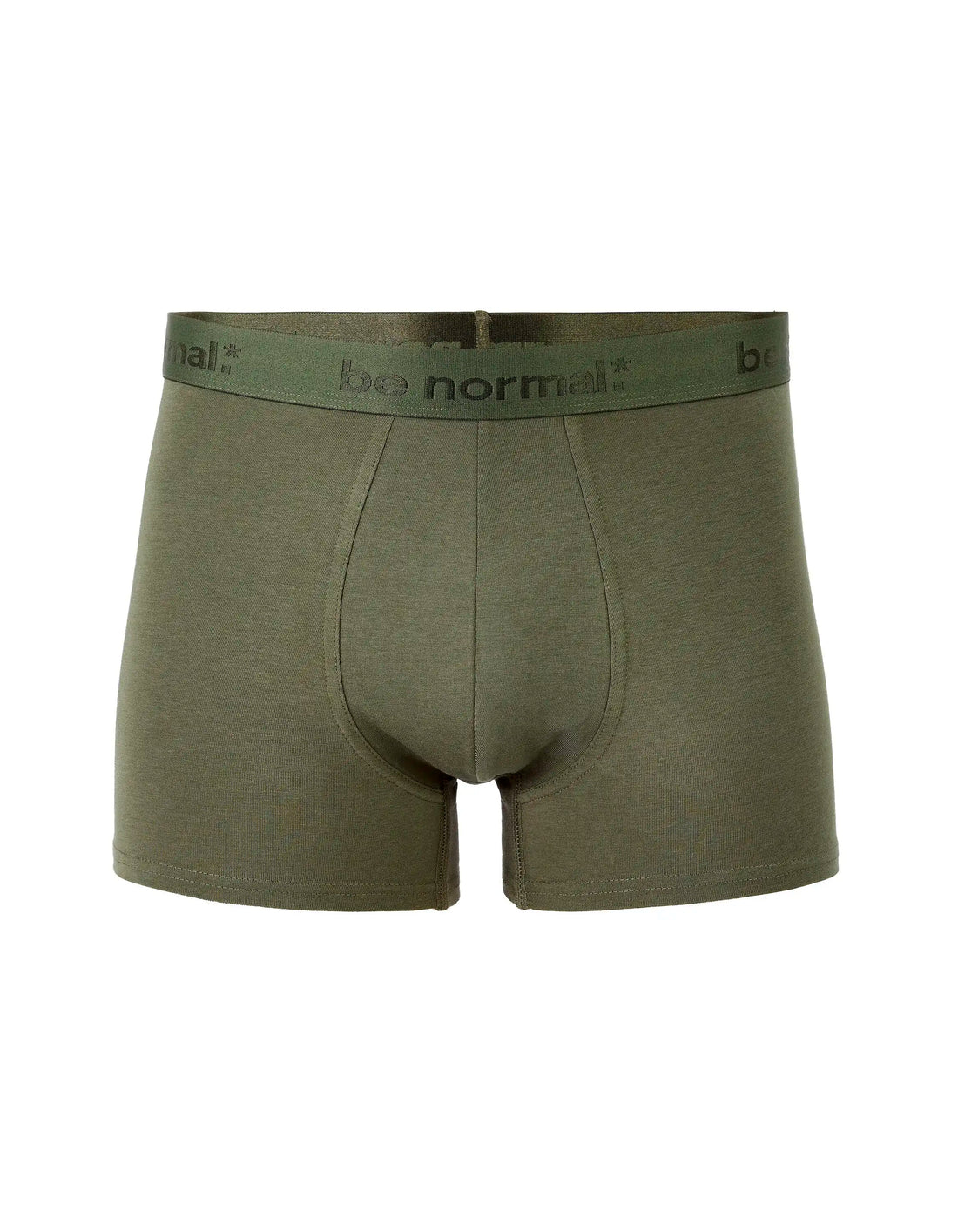 Celio_Kaki Fonce 02_Plain Stretch Cotton Boxer Shorts_BINORMAL_KAKI FONCE 02_01