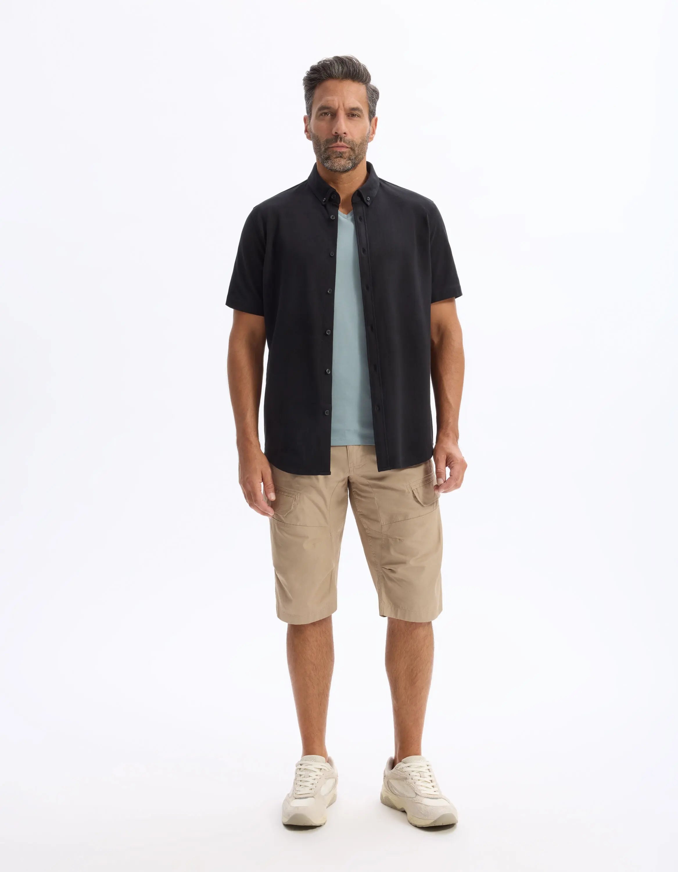 Celio_Bermuda Shorts 100% Cotton - Beige_BOCOURTBM1_BEIGE_01