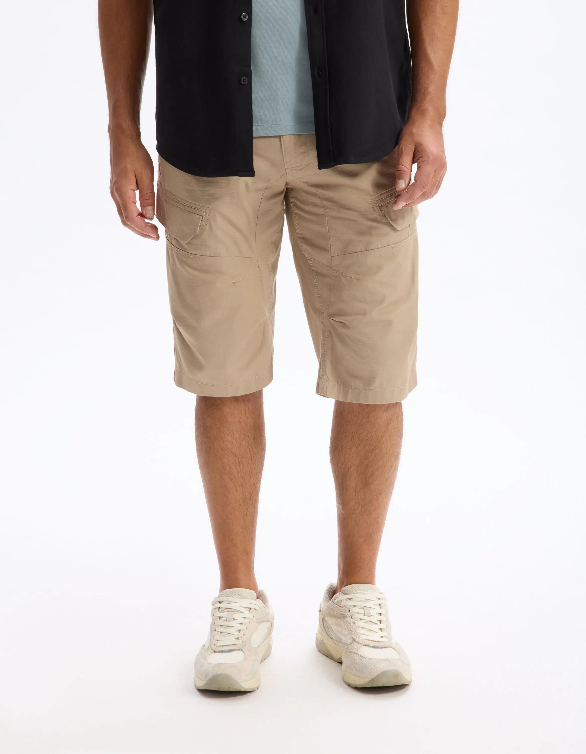 Celio_Bermuda Shorts 100% Cotton - Beige_BOCOURTBM1_BEIGE_02