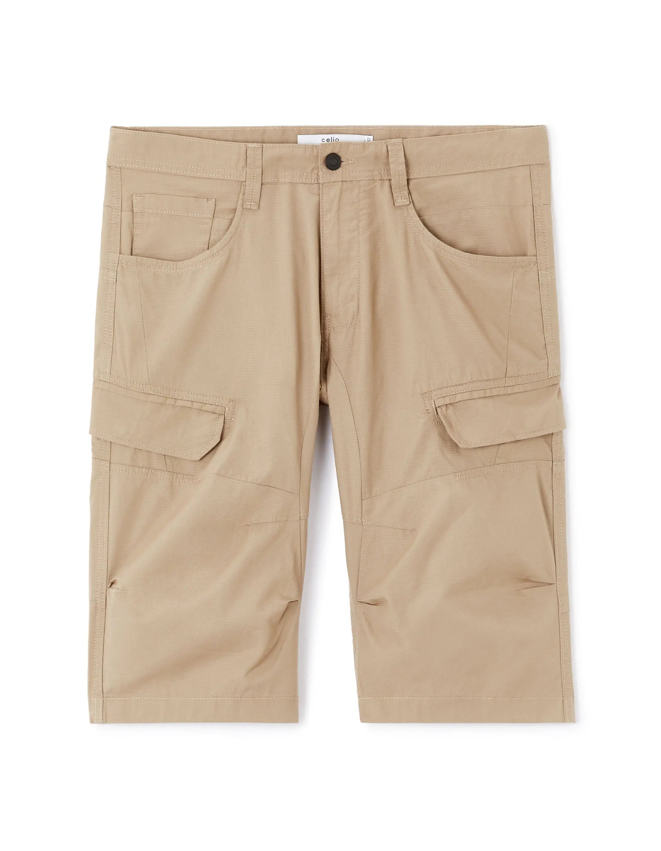 Celio_Bermuda Shorts 100% Cotton - Beige_BOCOURTBM1_BEIGE_06