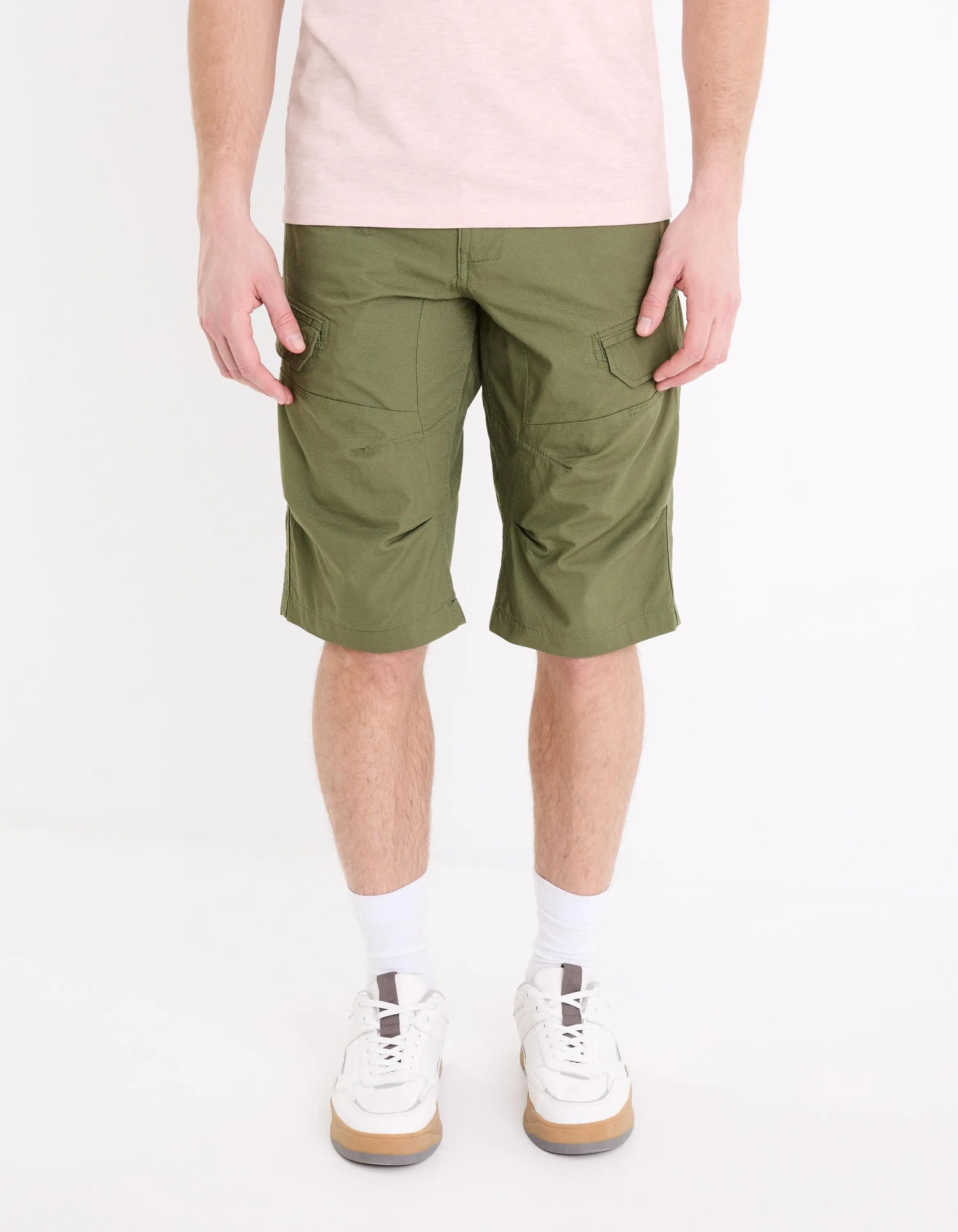 100% Cotton Cargo Shorts_BOCOURTBM1_KHAKI_03
