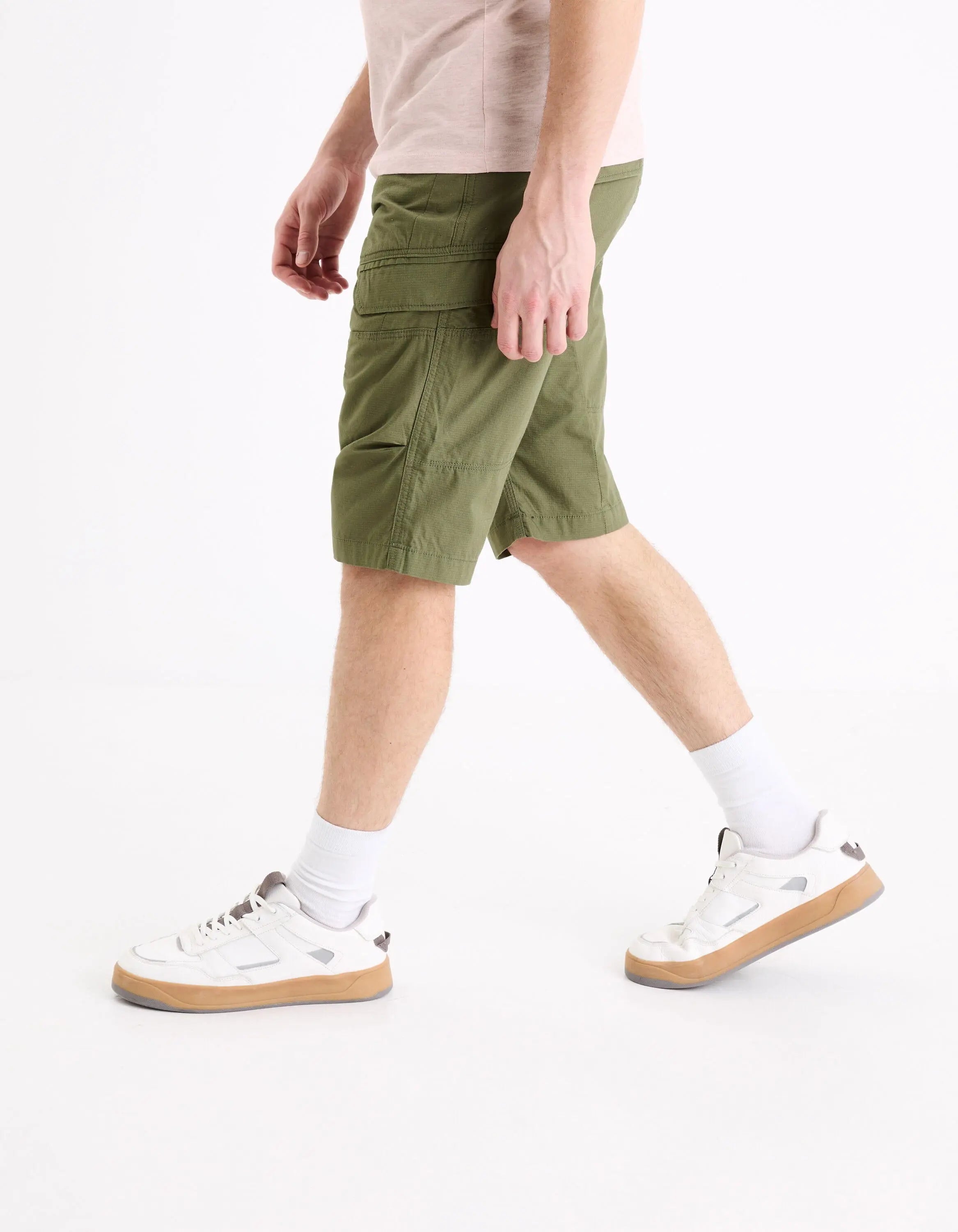 100% Cotton Cargo Shorts_BOCOURTBM1_KHAKI_05