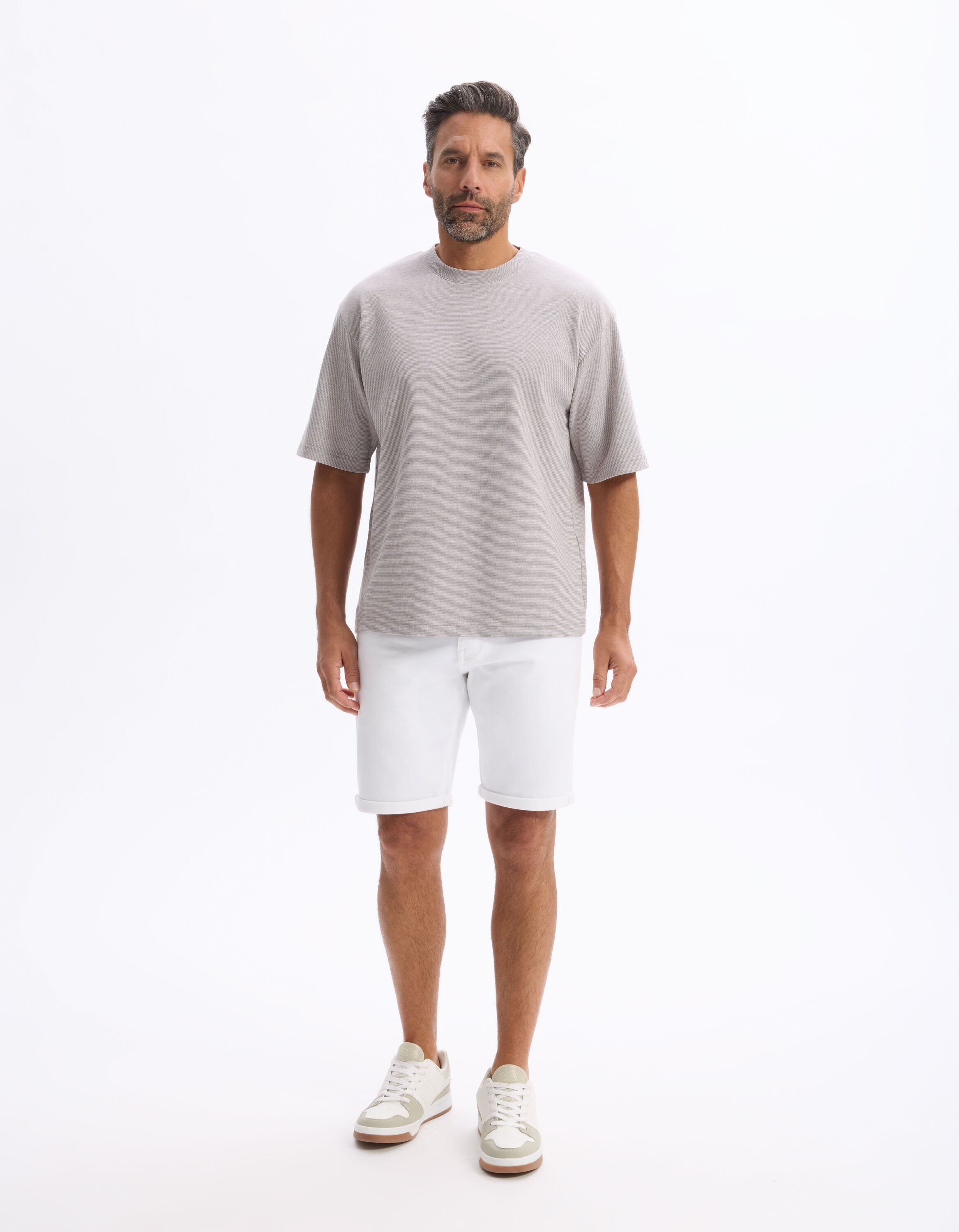 Celio_White Denim Straight Bermuda_BOKNITBM_WHITE_01