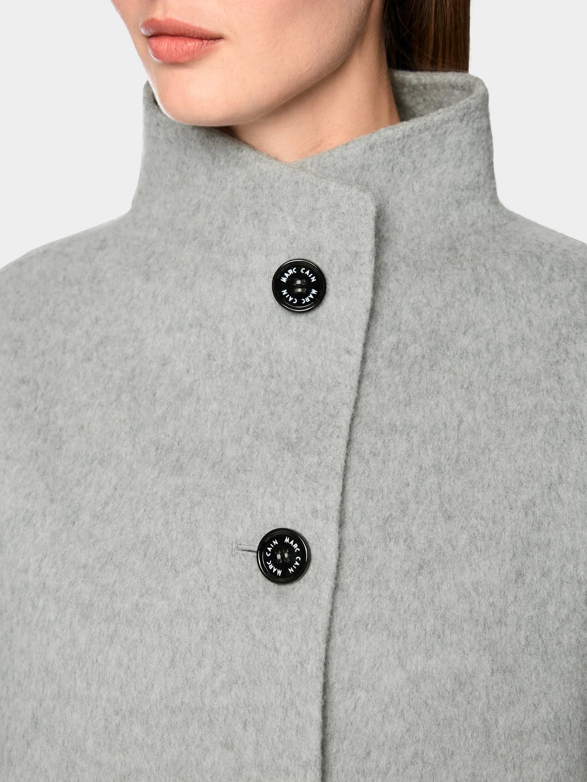 Marc Cain Grey Women Sporty Jacket with Stand-Up Collar SKU: BS 12.10 W28_820 Image 03