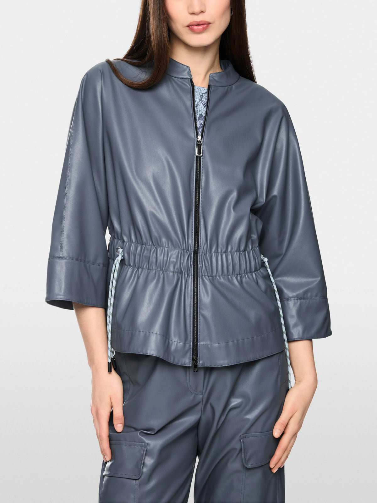 Marc Cain Grisaille Women Faux Leather Jacket SKU: BS 31.10 J07_380 Image 05