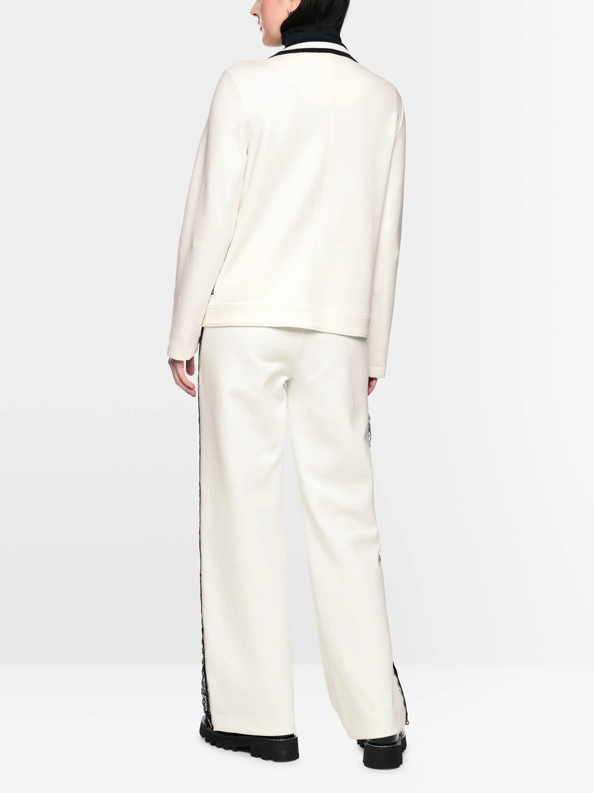 Marc Cain Off-White Women Scuba Jersey Blazer SKU: BS 34.13 J09_110 Image 02