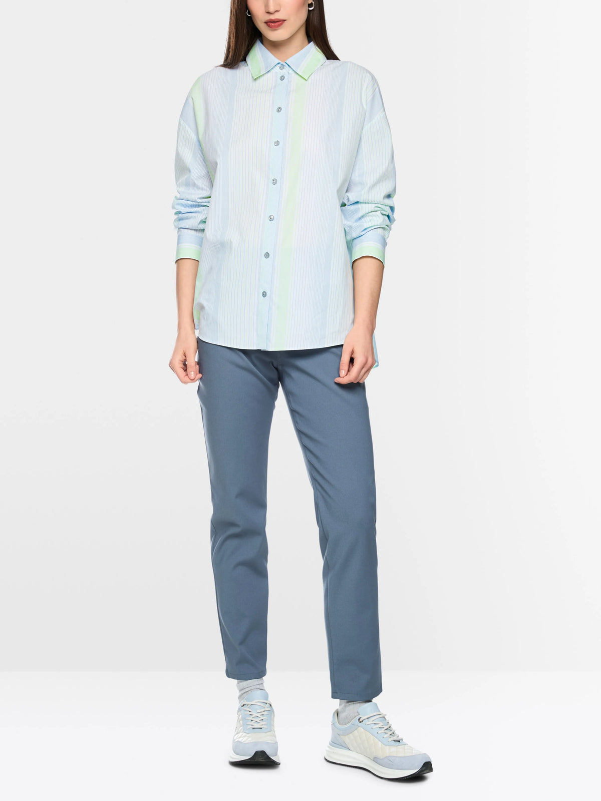 Marc Cain Niagara Mist Women Striped Blouse SKU: BS 51.12 W15_318 Image 01
