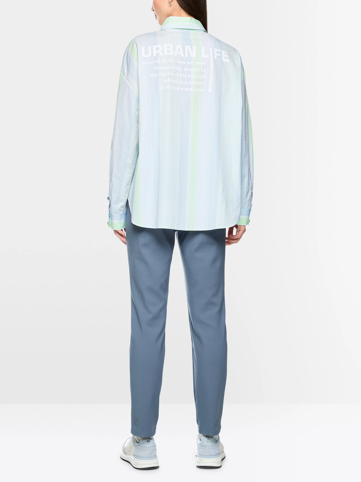 Marc Cain Niagara Mist Women Striped Blouse SKU: BS 51.12 W15_318 Image 02