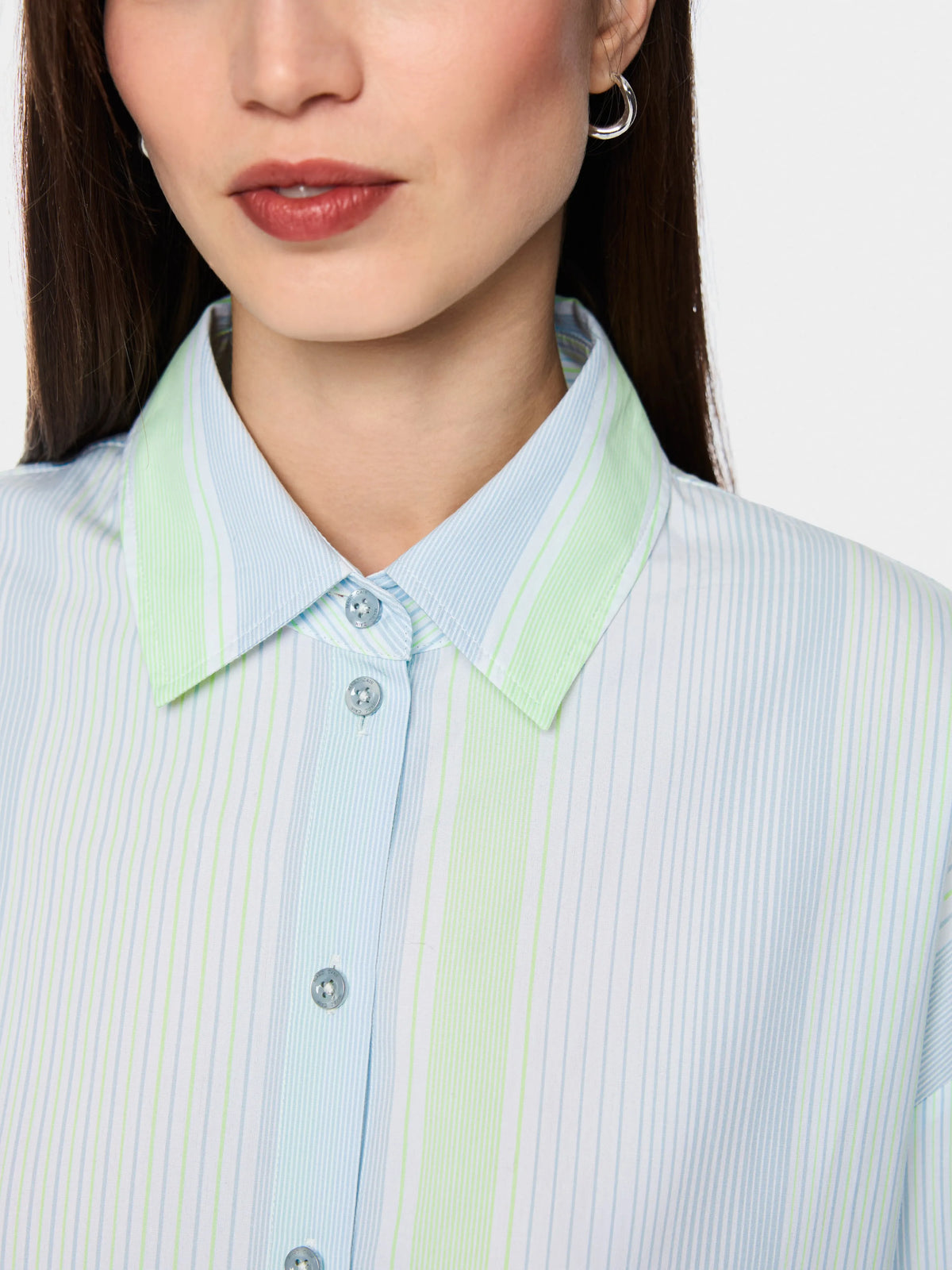 Marc Cain Niagara Mist Women Striped Blouse SKU: BS 51.12 W15_318 Image 03