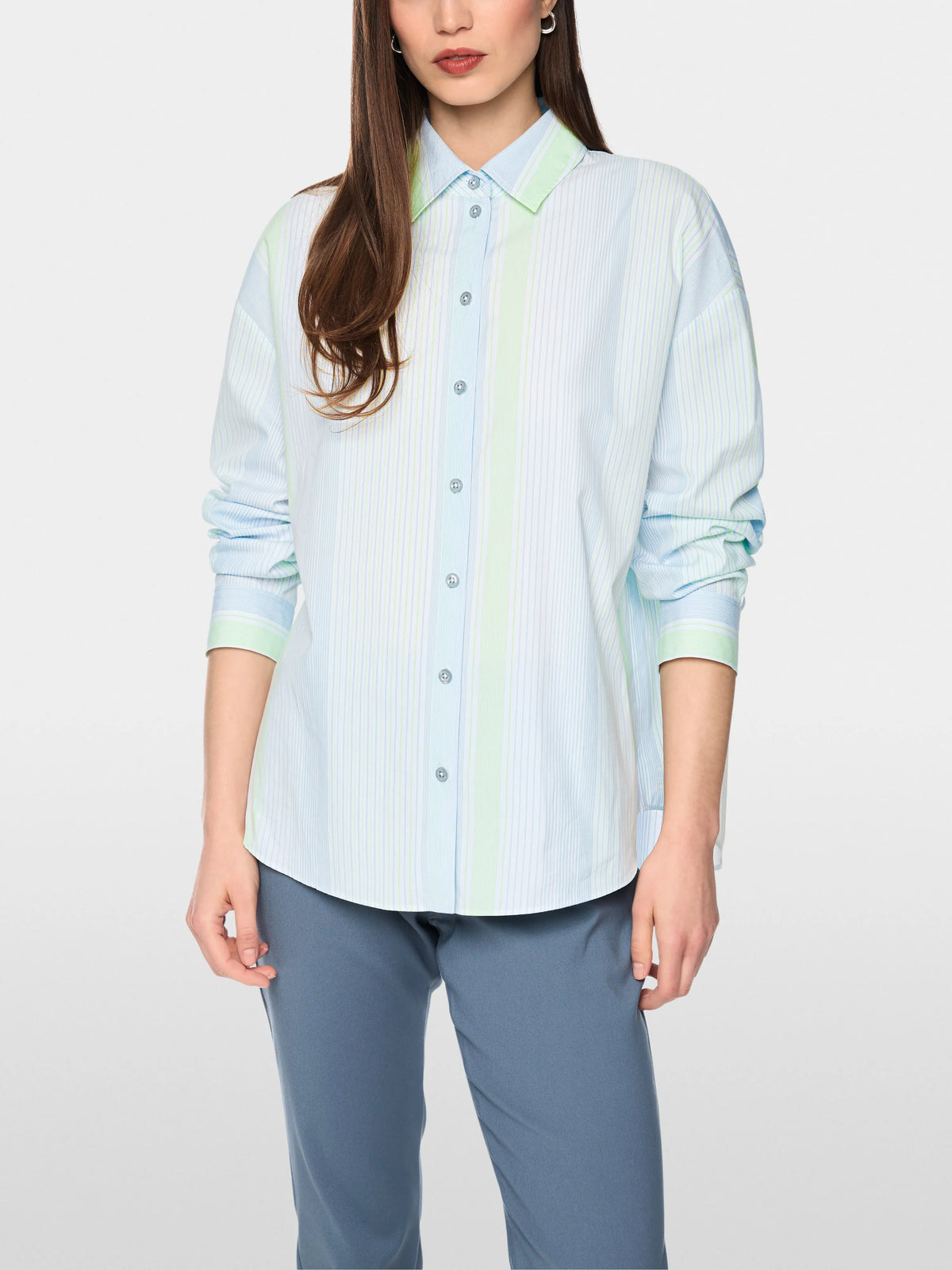 Marc Cain Niagara Mist Women Striped Blouse SKU: BS 51.12 W15_318 Image 05