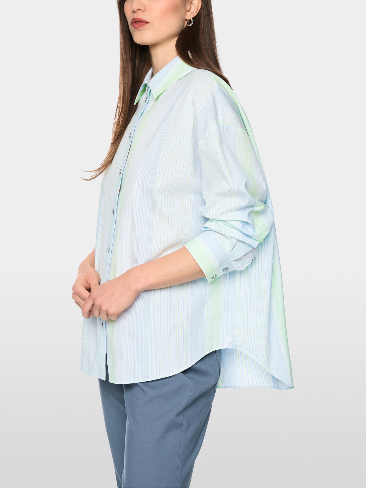 Marc Cain Niagara Mist Women Striped Blouse SKU: BS 51.12 W15_318 Image 06